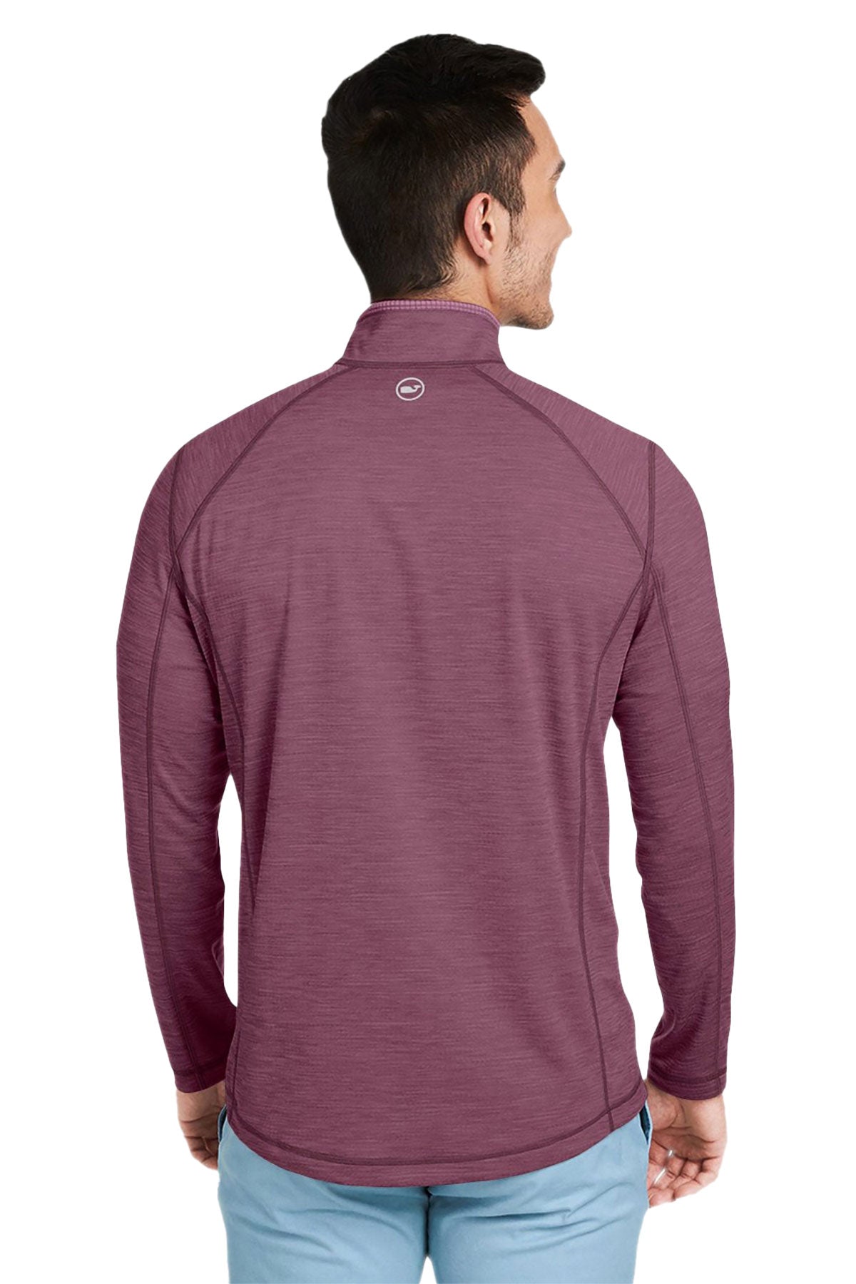 Vineyard Vines Custom Mens Sankaty Quarter-Zips, Burgundy