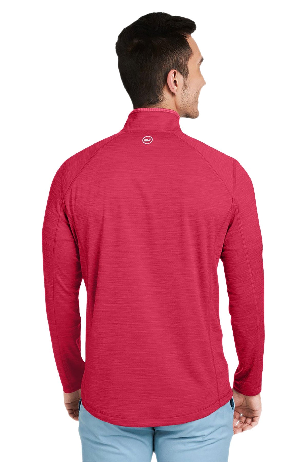Vineyard Vines Custom Mens Sankaty Quarter-Zips, Red