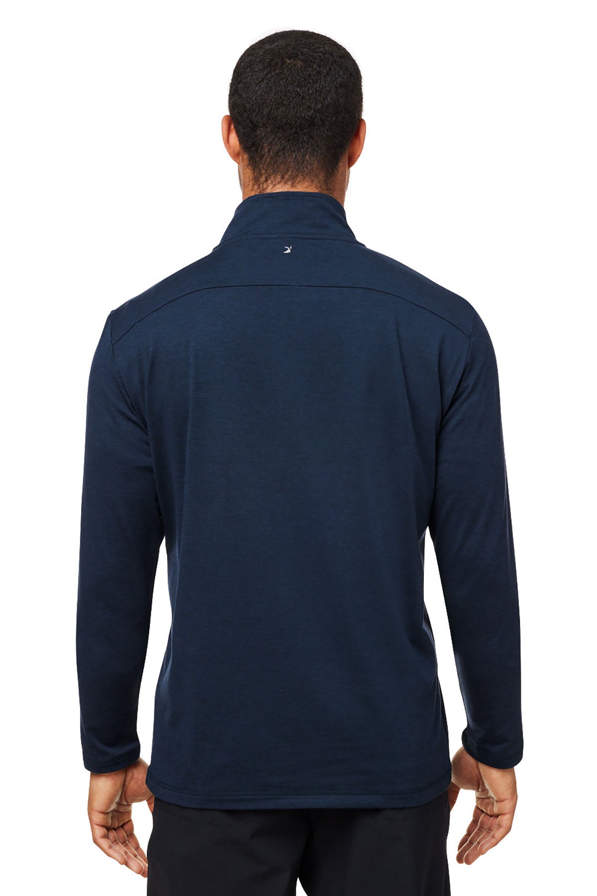 Glyder Men's Marbled Jersey Fairway Custom Quarter-Zips, Navy Marble