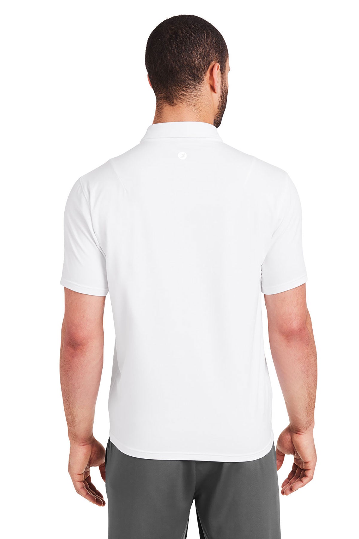 Glyder Mens Marbled Fairway Custom Polos, White