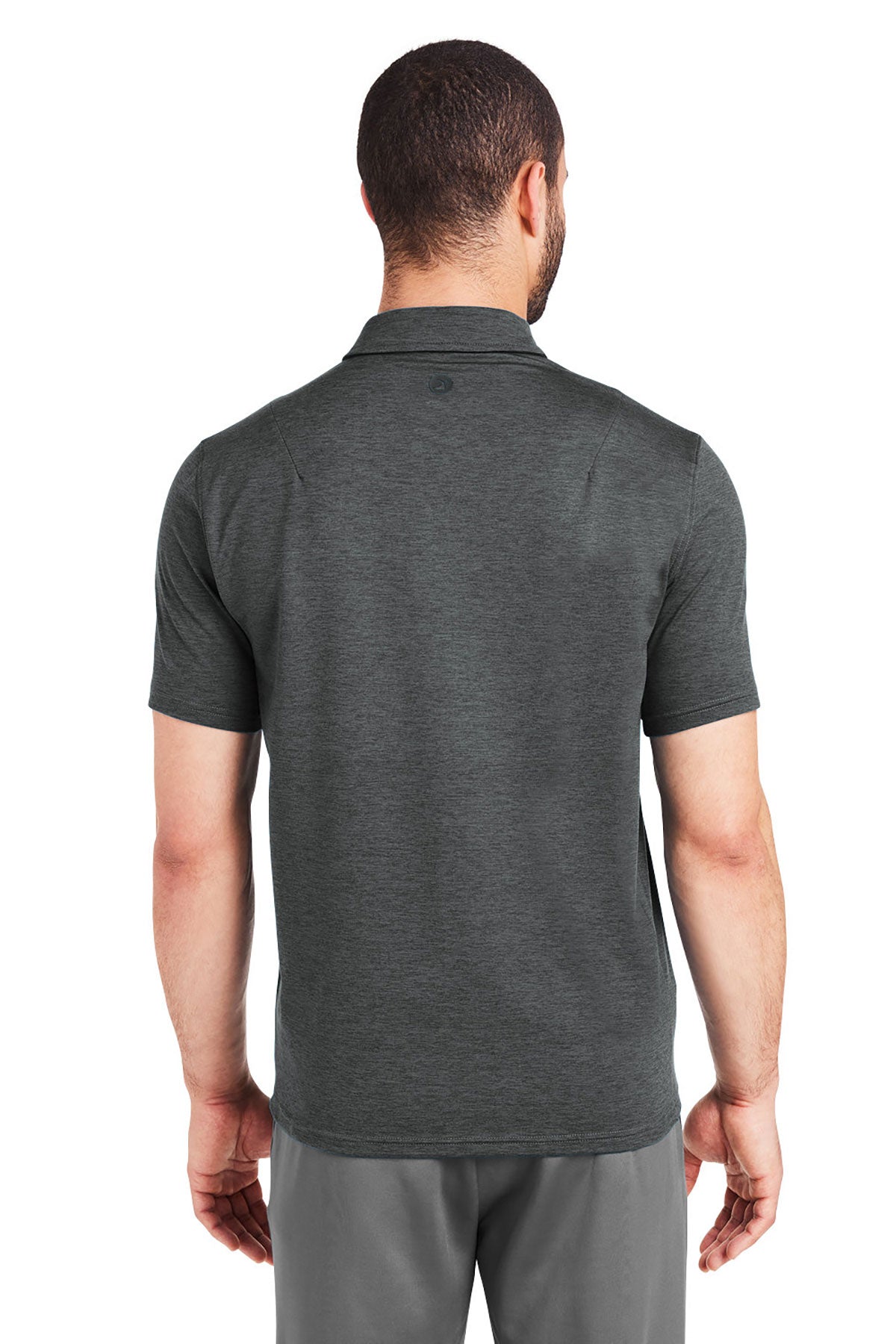 Glyder Mens Marbled Fairway Custom Polos, Carbon