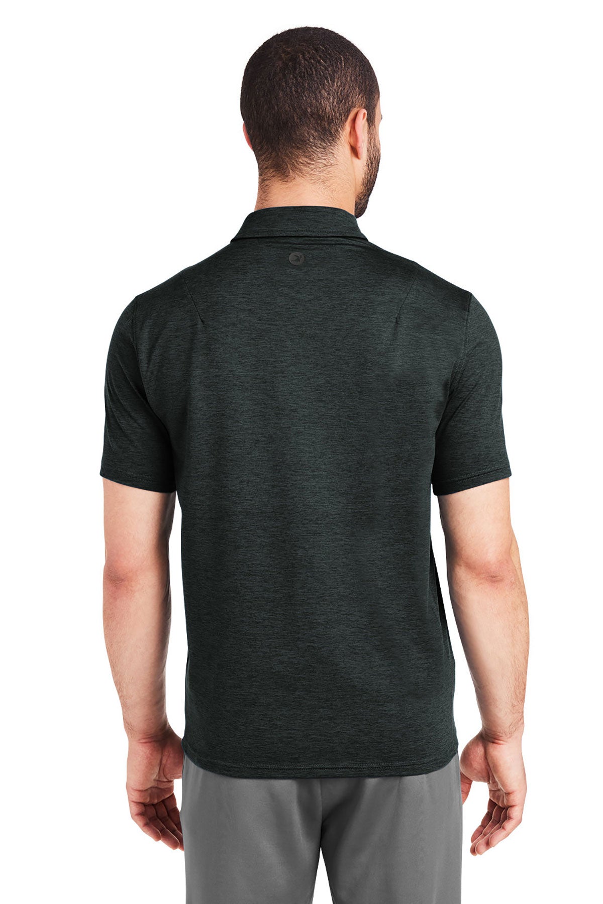 Glyder Mens Marbled Fairway Custom Polos, Black
