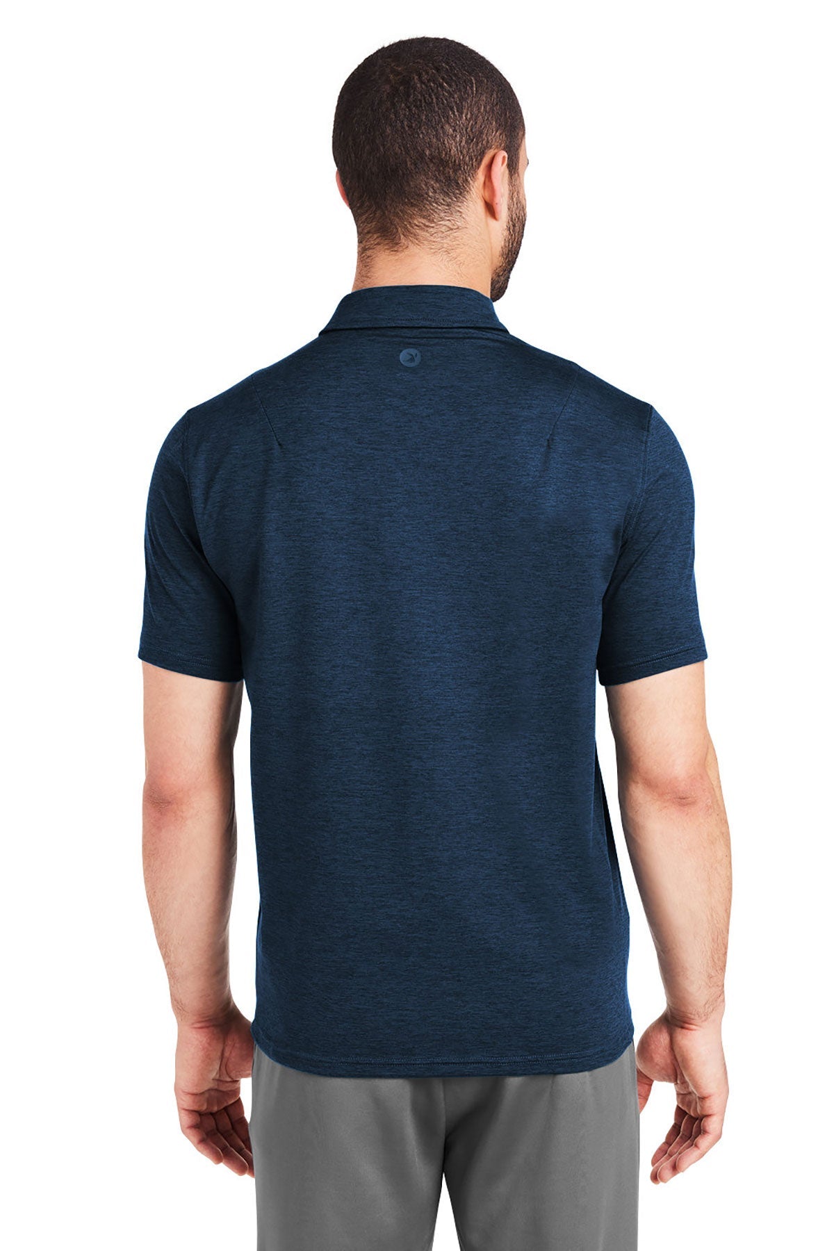 Glyder Mens Marbled Fairway Custom Polos, Navy