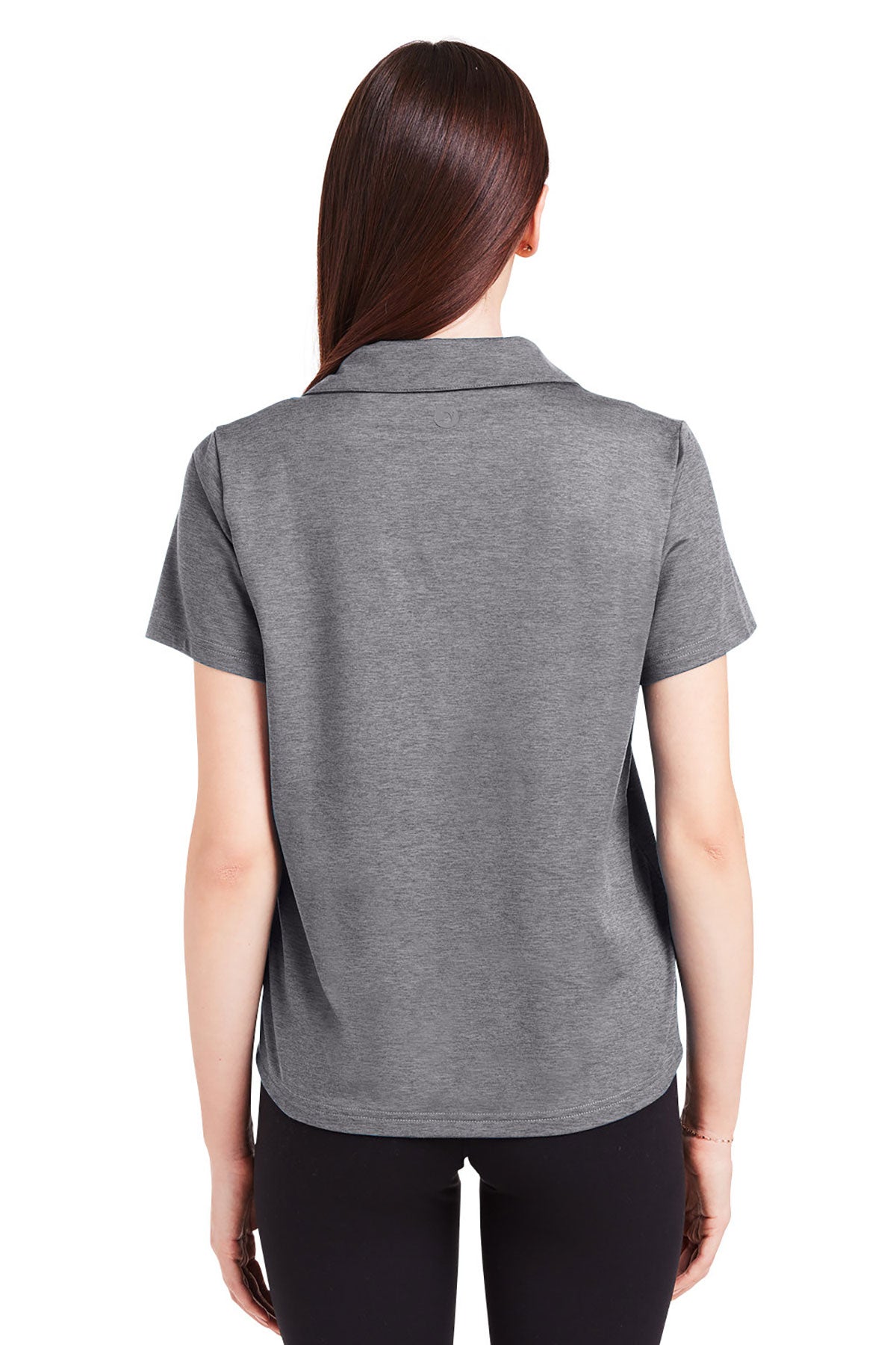 Glyder Ladies Marbled Fairway Custom Polos, Ash Grey