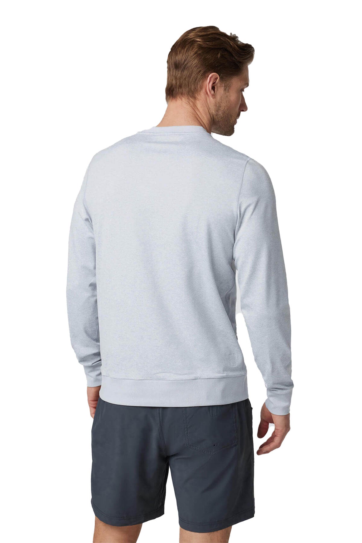 Vuori Men's Ponto Performance Custom Crews, Platinum Heather