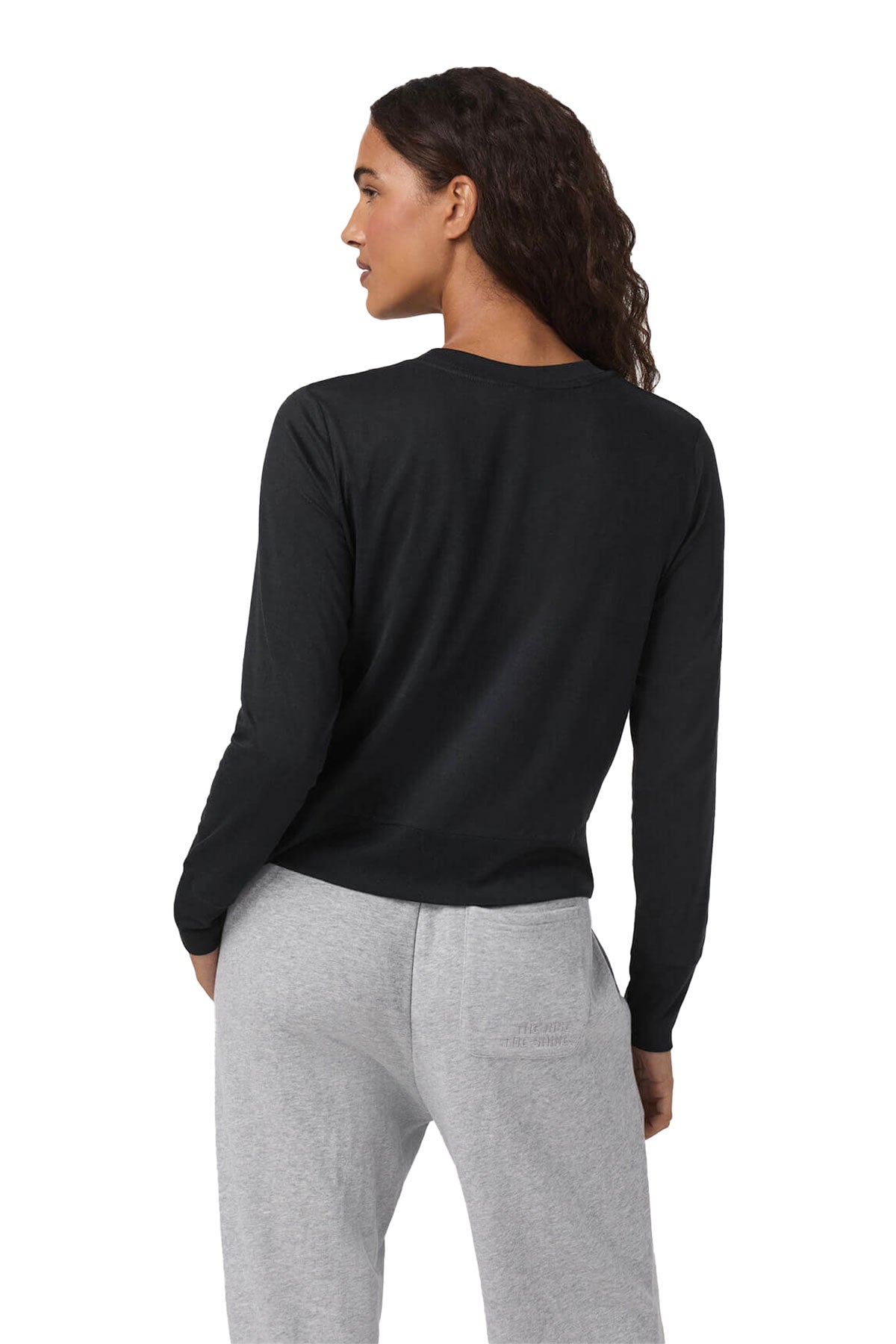 Vuori Women's Daydream Custom Crews, Black Heather [Aquarian]