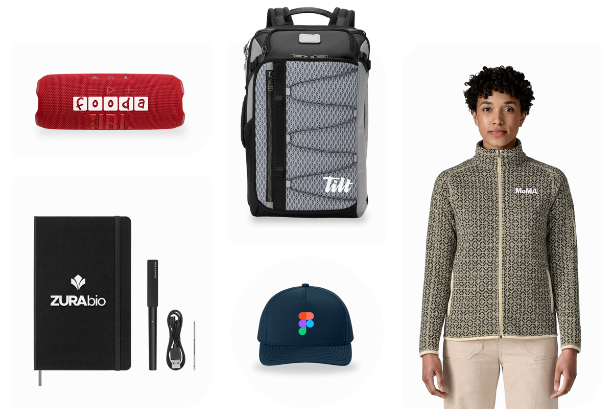 Employee Gifts. <br>
Company Swag Stores slide image