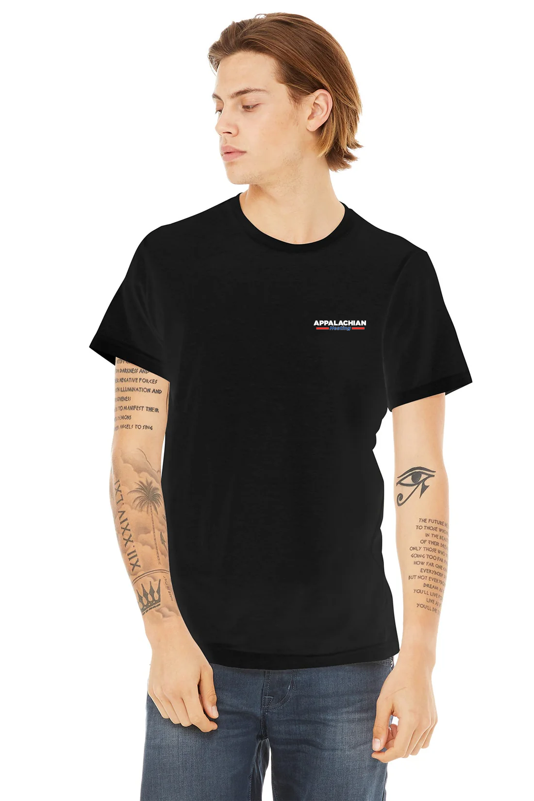 Bella Canvas Unisex Poly-Cotton T-Shirt, Black [Appalachian Heating]