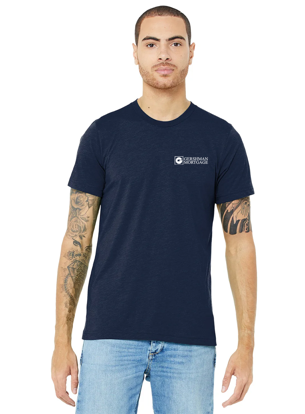 Bella Canvas Unisex Triblend T-Shirt, Solid Navy [Gershman Mortgage]