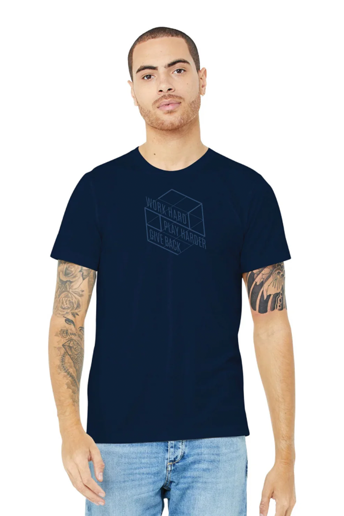 Bella Unisex USA Jersey T-Shirt, Navy [Mulhern Kulp]