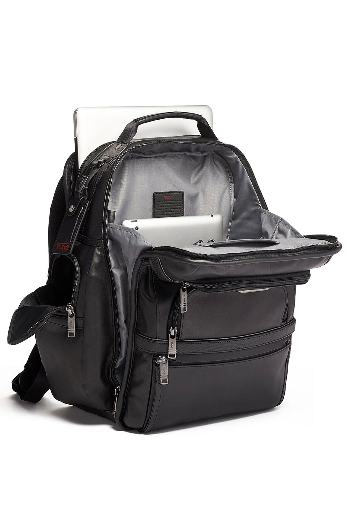 TUMI Brief Pack Leather 1173431041 Black Leather