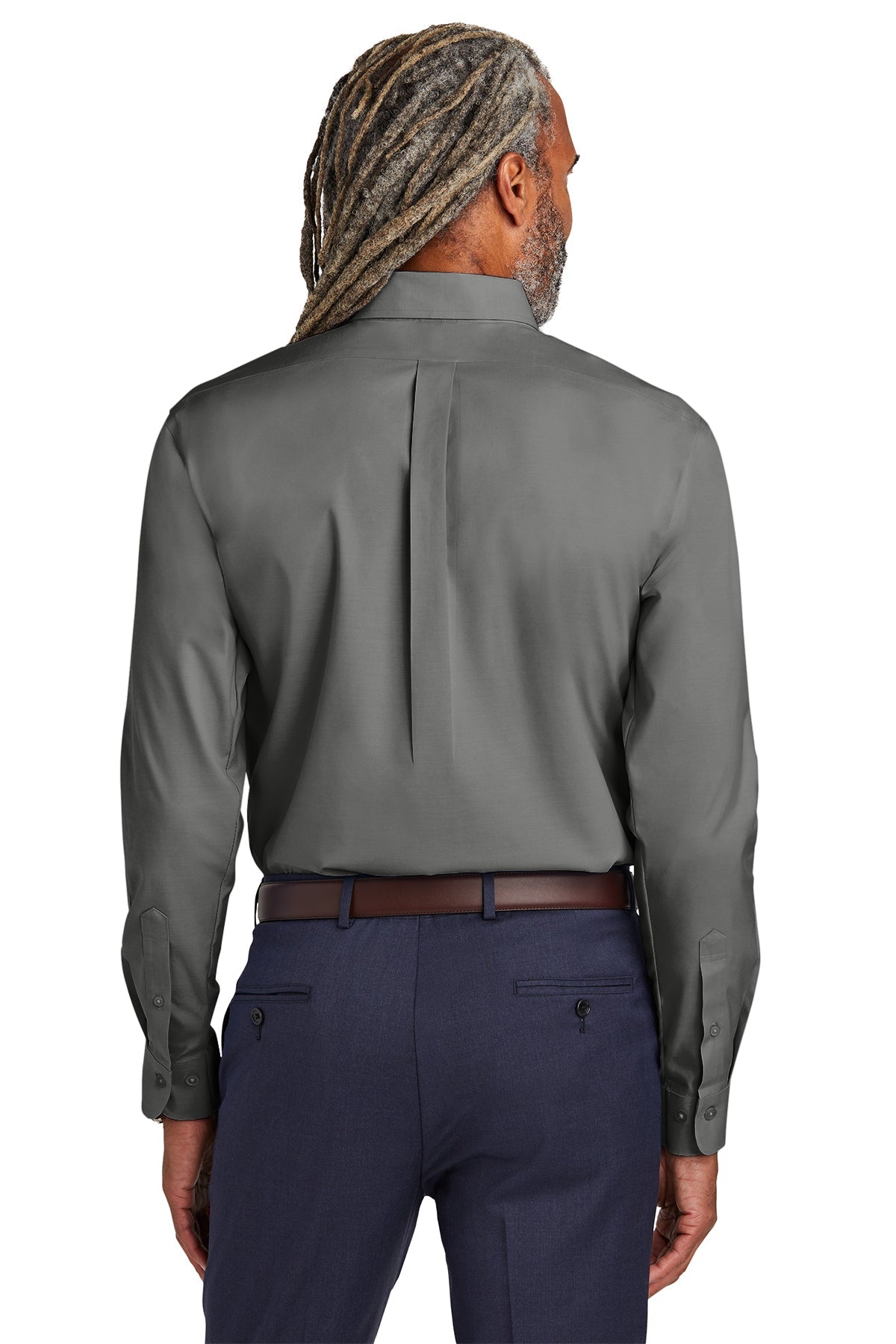 Brooks Brothers Tall Wrinkle-Free Stretch Pinpoint Custom Shirts, Deep Black [West Texas Counseling & Guidance]