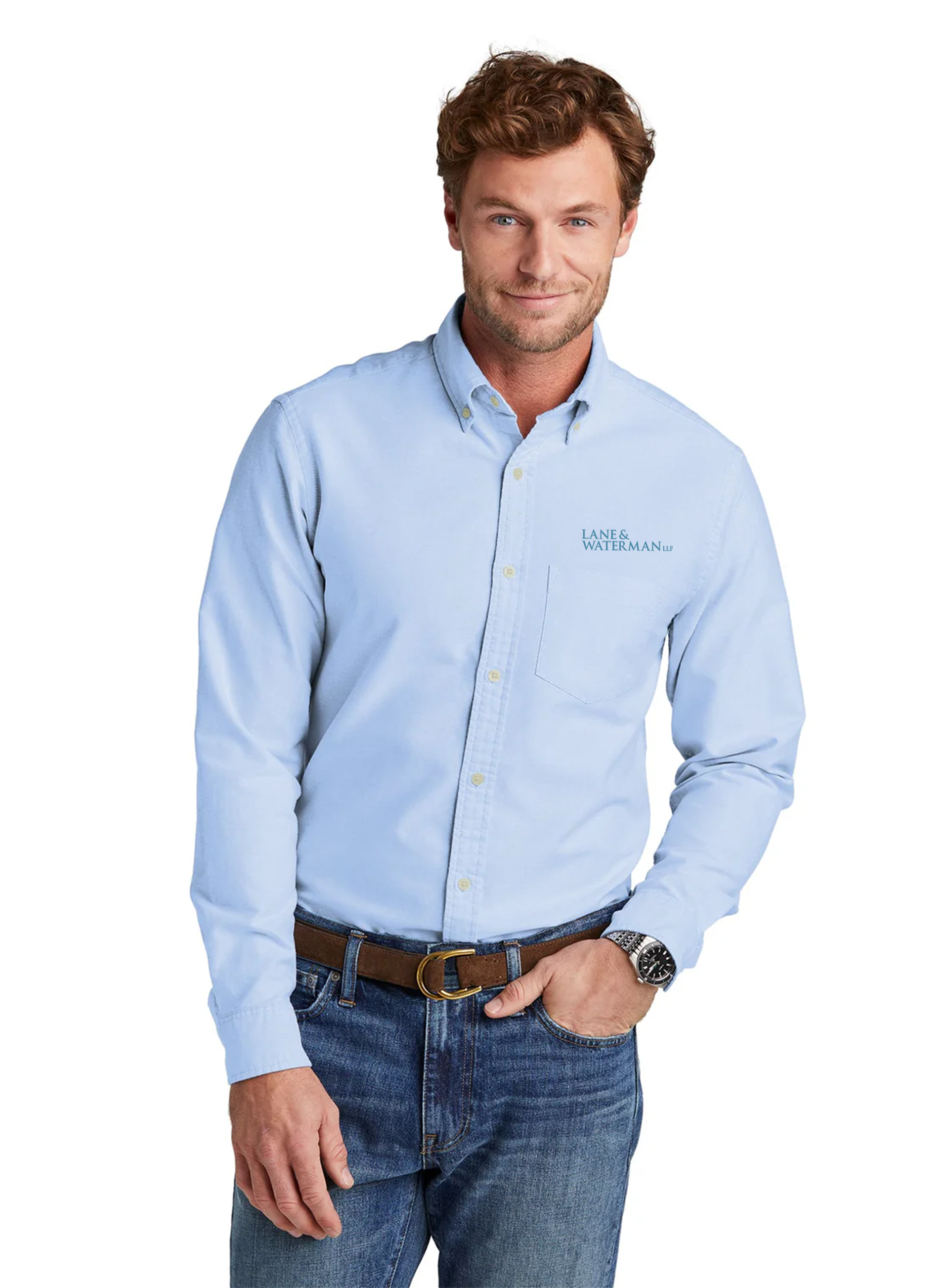 Brooks Brothers Oxford Shirt, Newport Blue [Lane & Waterman]