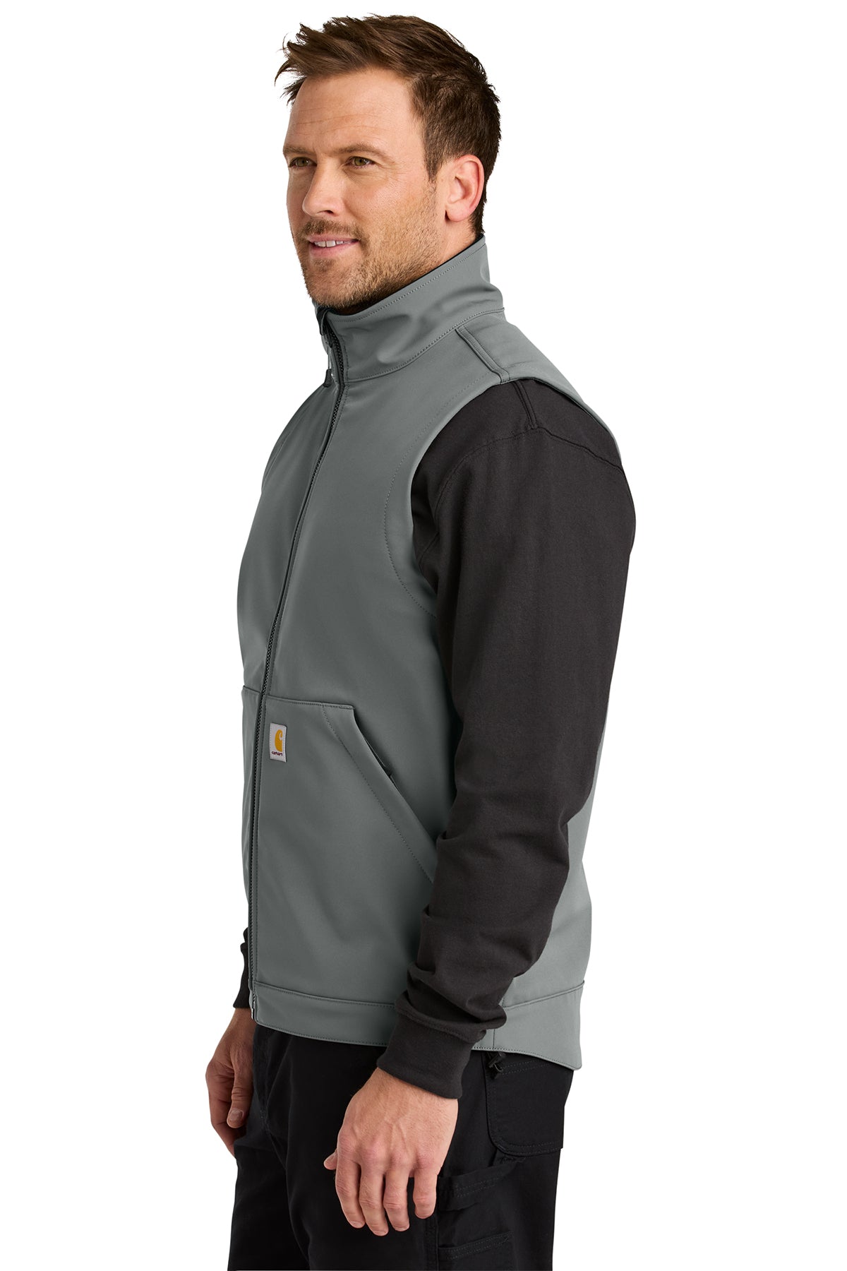 Carhartt Rain Defender Soft Shell Custom Vests, Steel [Adam Equipment]