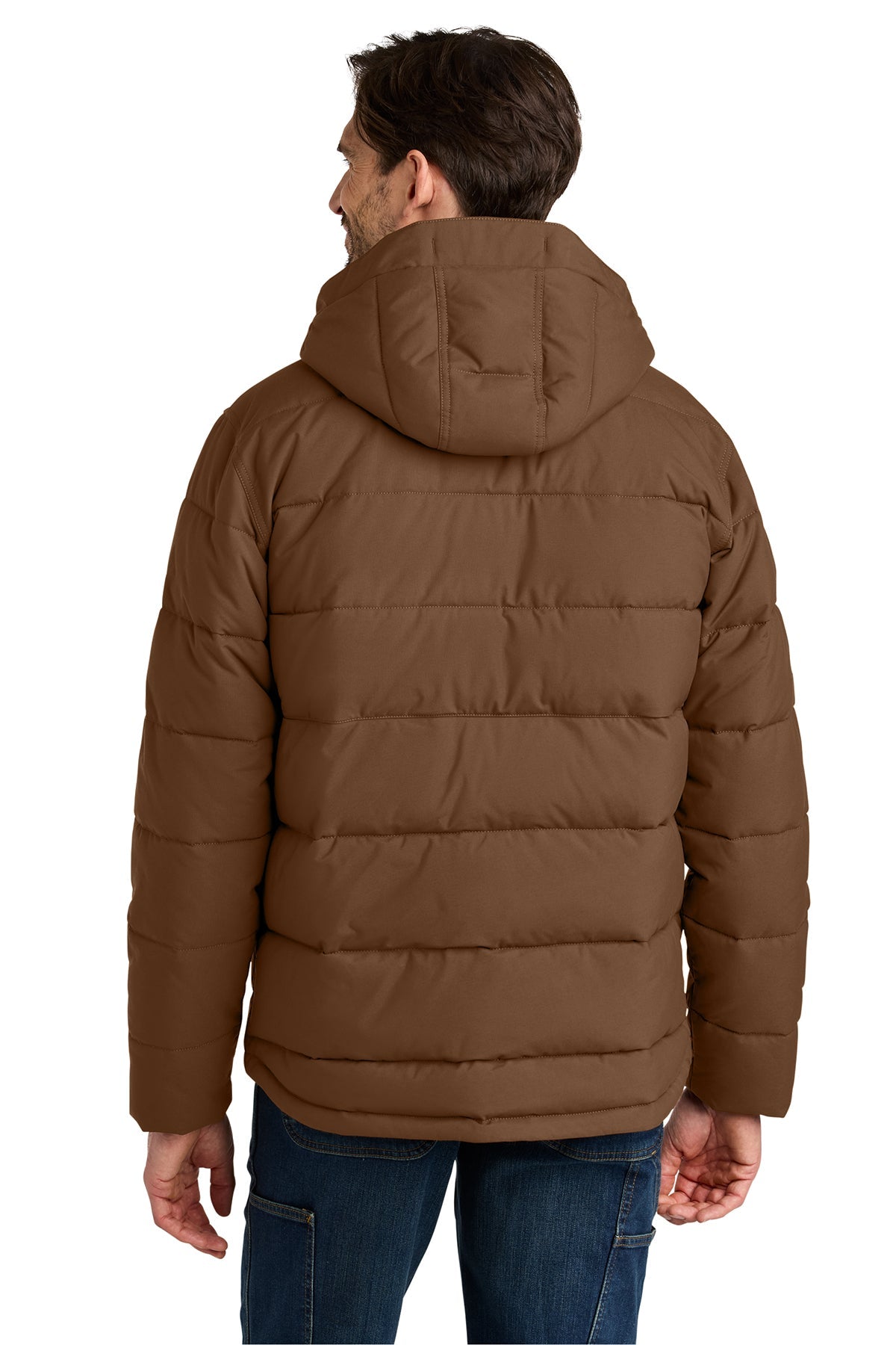 Carhartt Montana Insulated Hooded Custom Jackets, Red Duck Brown