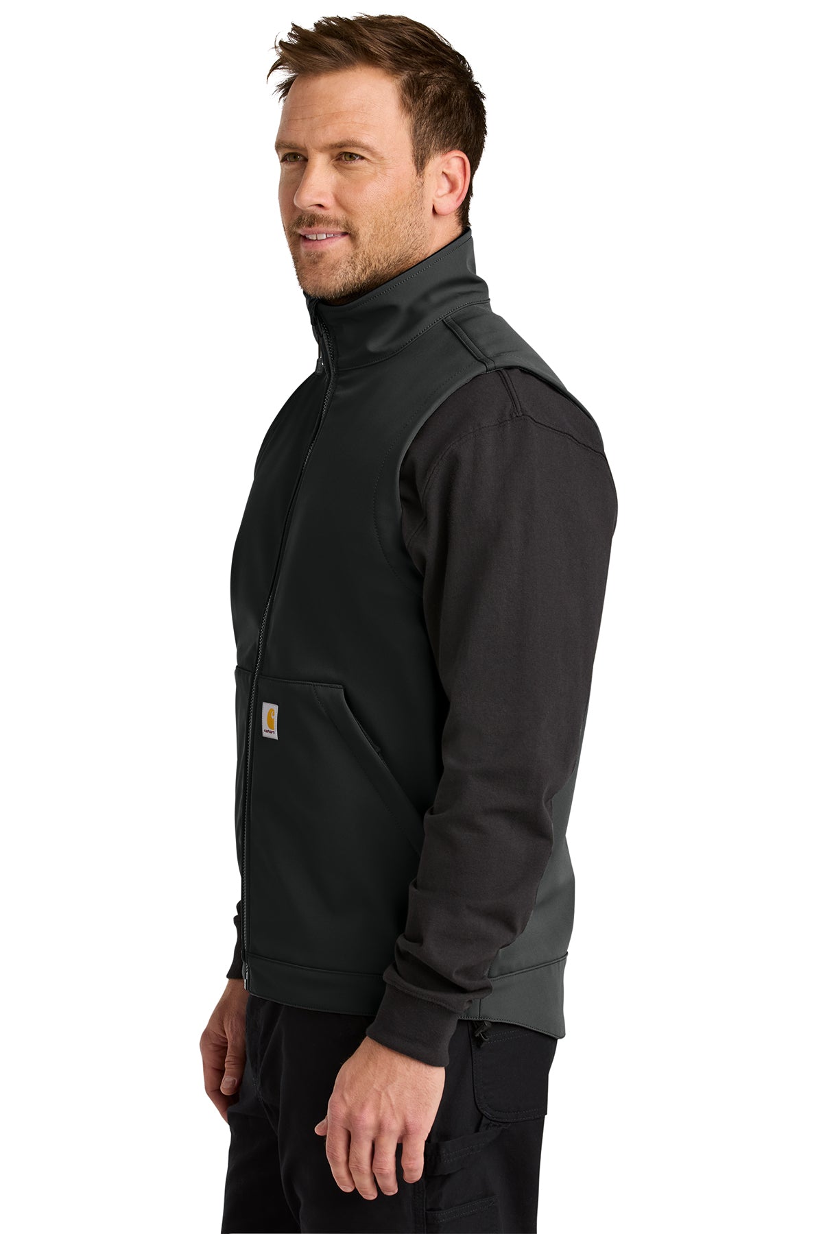 Carhartt Rain Defender Soft Shell Custom Vests, Black
