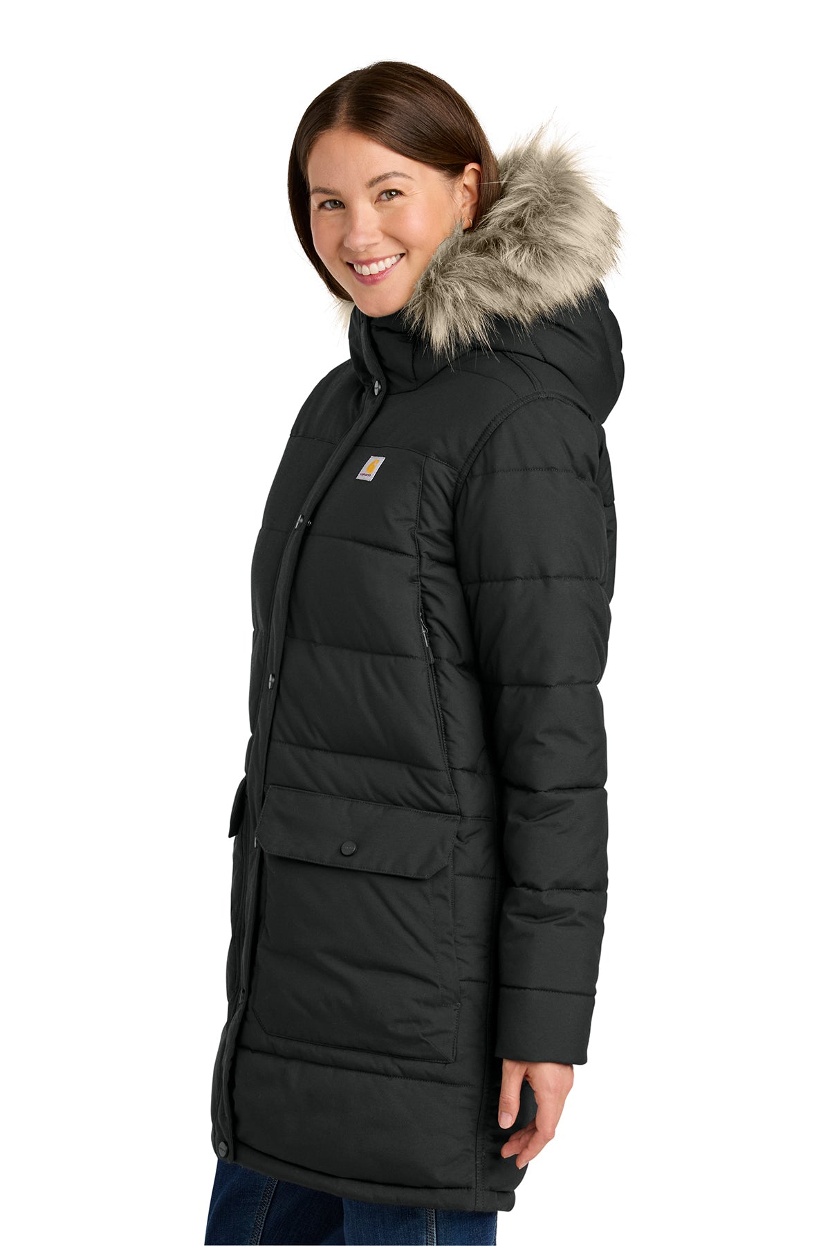 Carhartt Womens Montana Insulated Hooded Custom Coats, Black