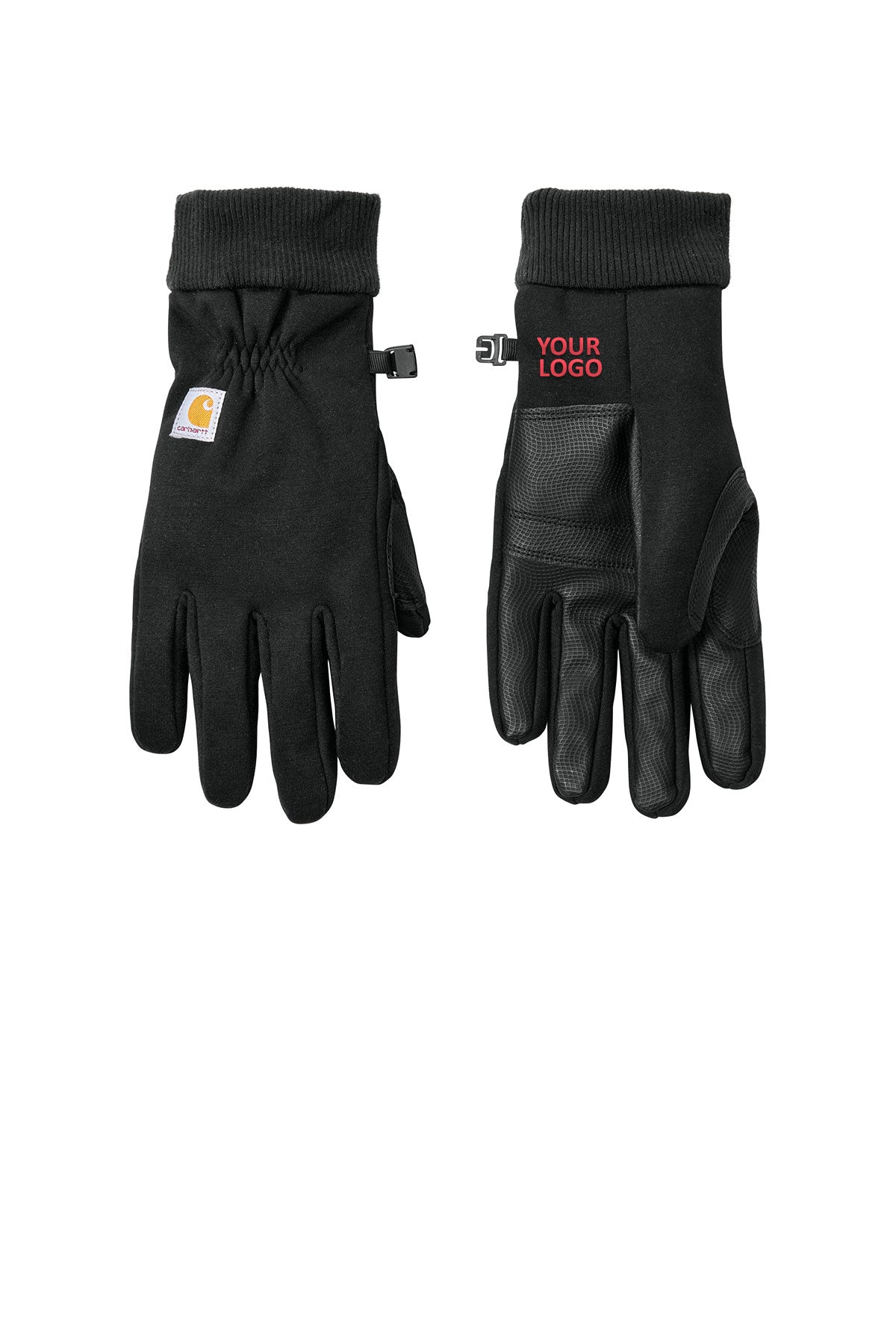 Carhartt Thermal-Lined Fleece Touch-Sensitive Custom Gloves, Black