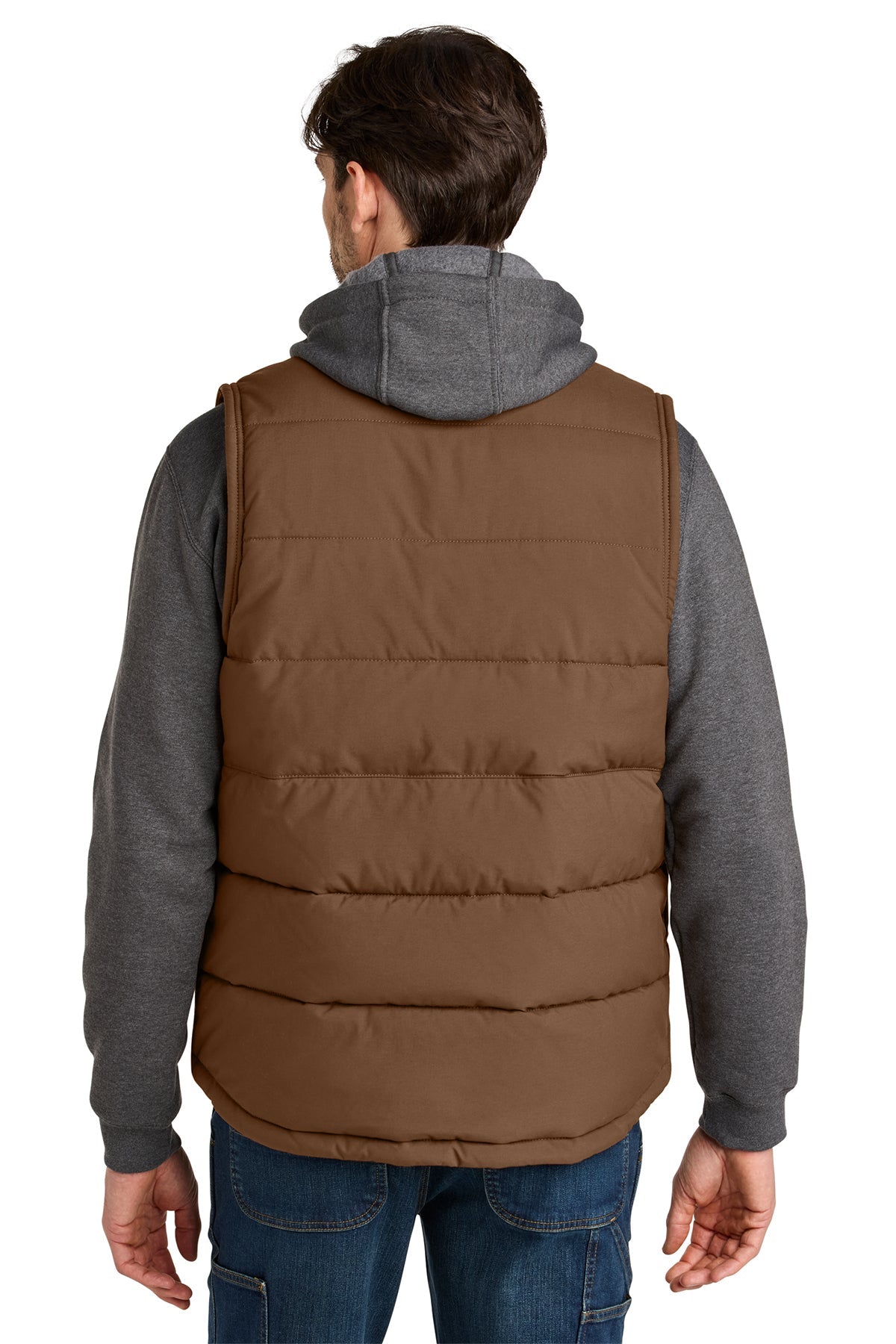 Carhartt Montana Insulated Custom Vests, Red Duck Brown [Matos Builders]