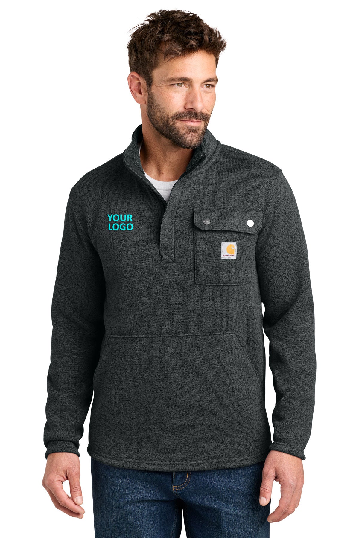Carhartt Midweight Custom 1/4-Zip Sweater Fleece, Black