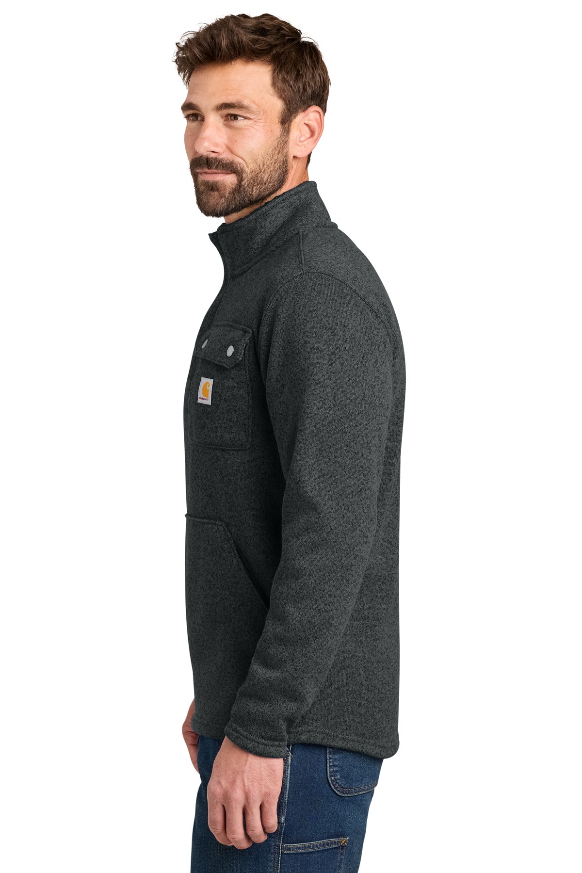 Carhartt Midweight Custom 1/4-Zip Sweater Fleece, Black