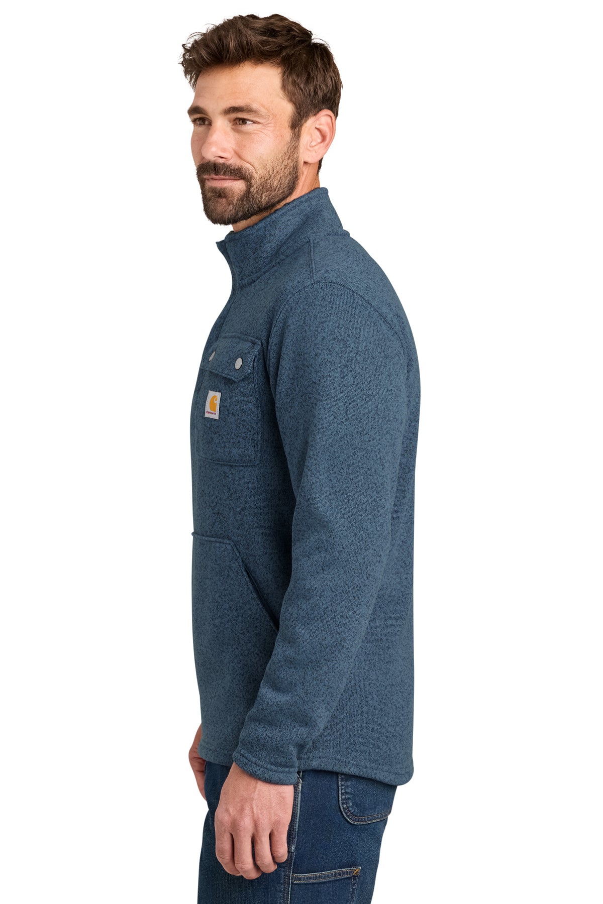 Carhartt Midweight Custom 1/4-Zip Sweater Fleece, Faded Navy