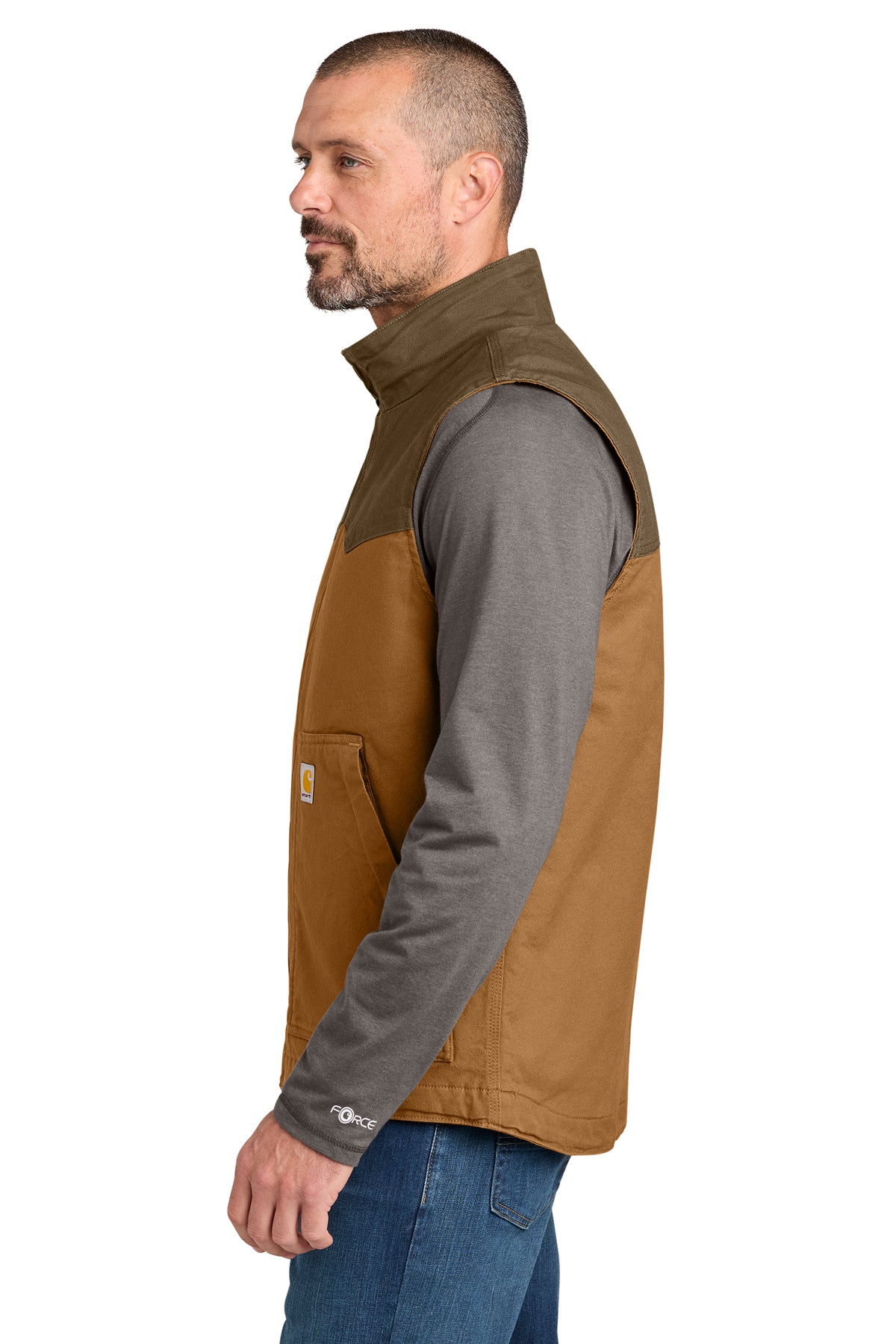 Carhartt Montana Rugged Custom Flex Duck Vests, Carhartt Brown/ Coffee
