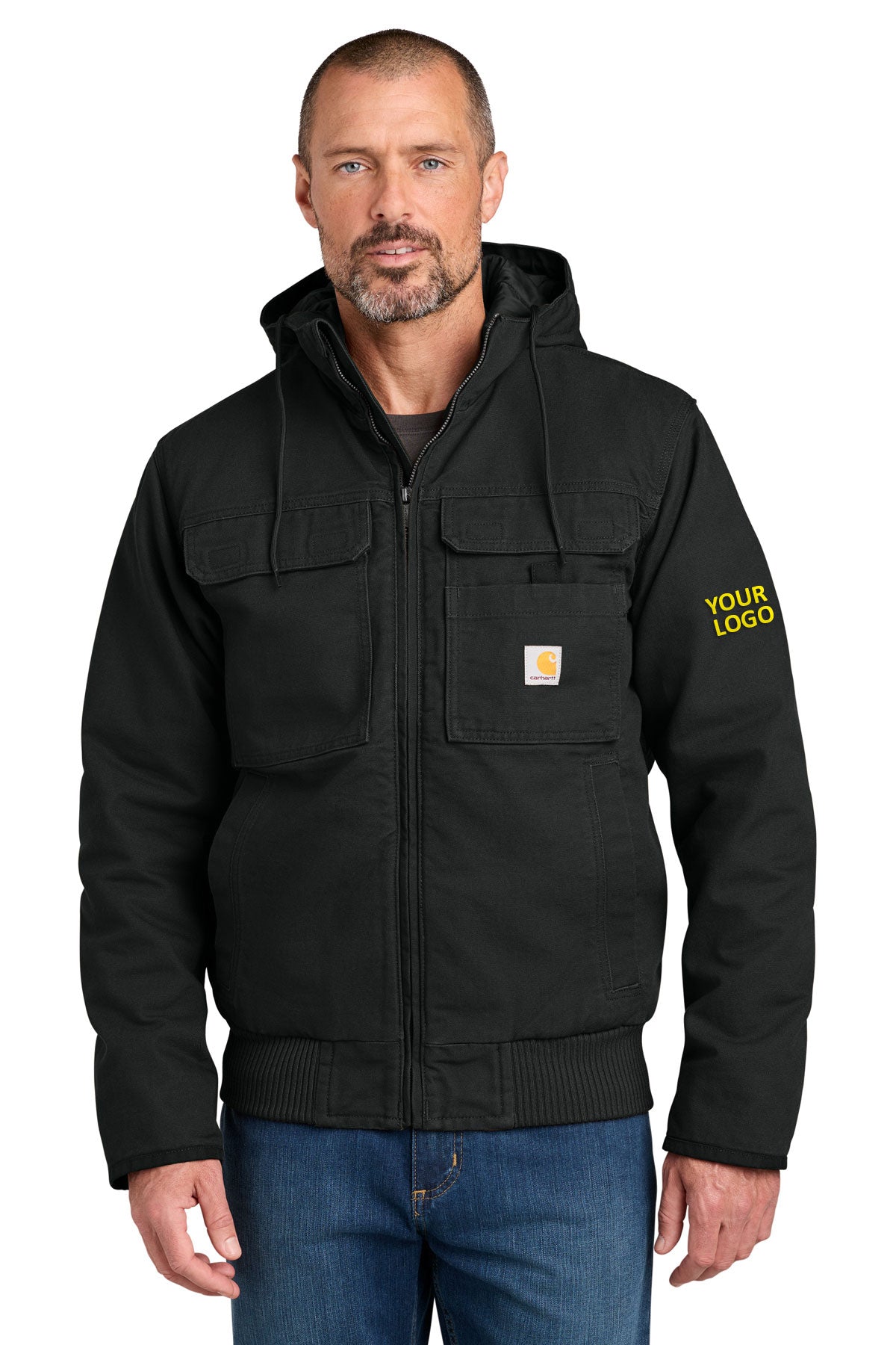Carhartt Full Swing Washed Custom Duck Active Jac, Black
