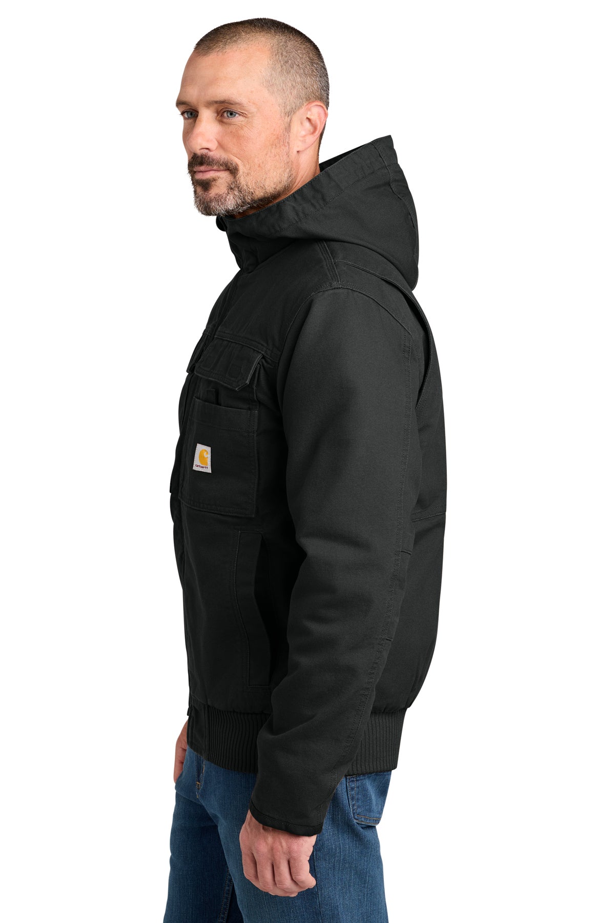 Carhartt Full Swing Washed Custom Duck Active Jac, Black