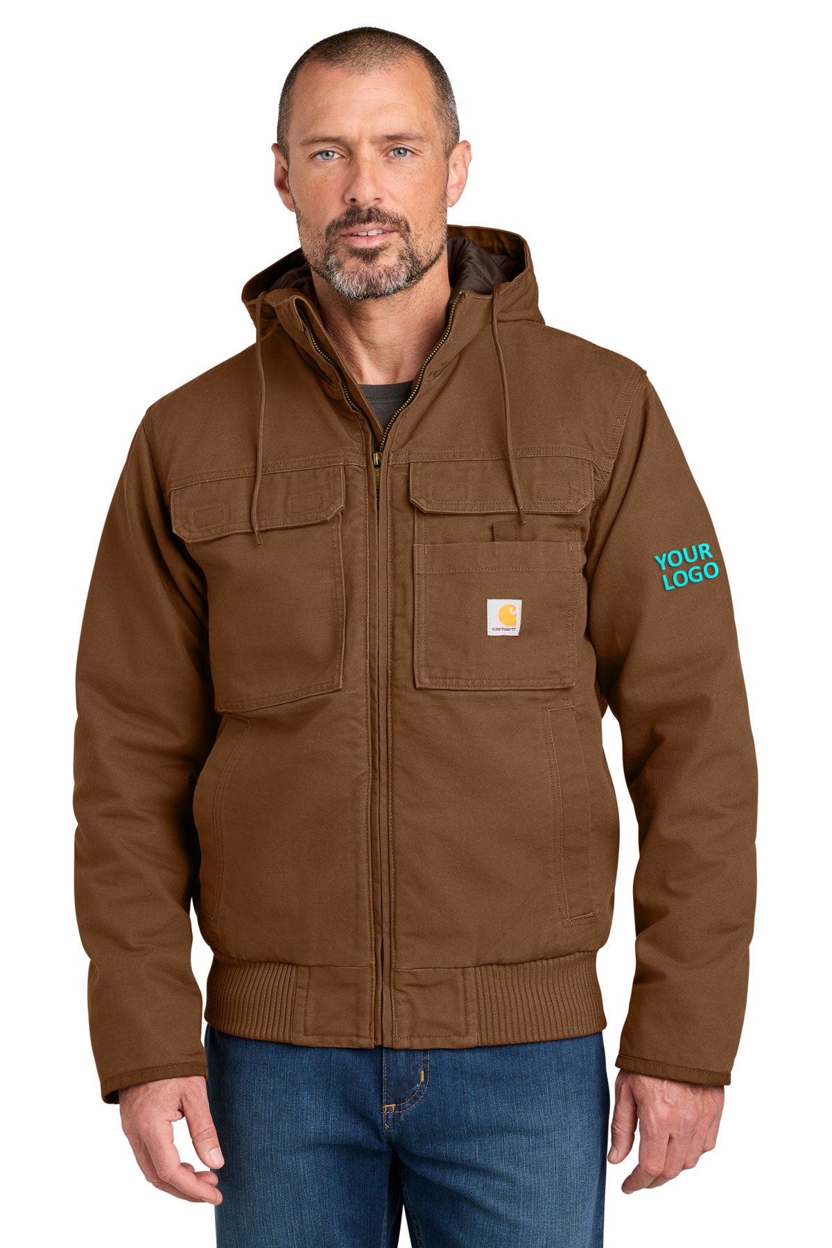 Carhartt Full Swing Washed Custom Duck Active Jac, Red Duck Brown