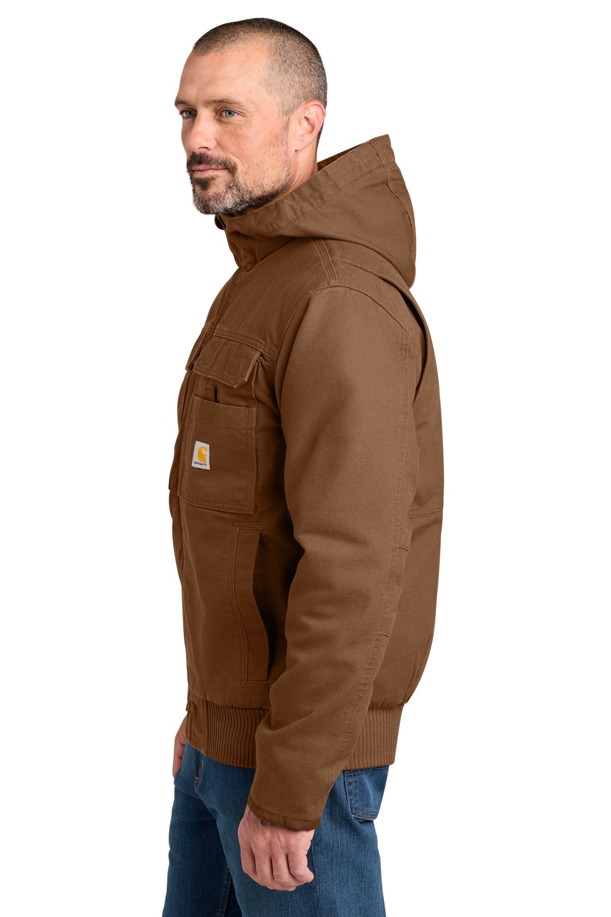 Carhartt Full Swing Washed Custom Duck Active Jac, Red Duck Brown
