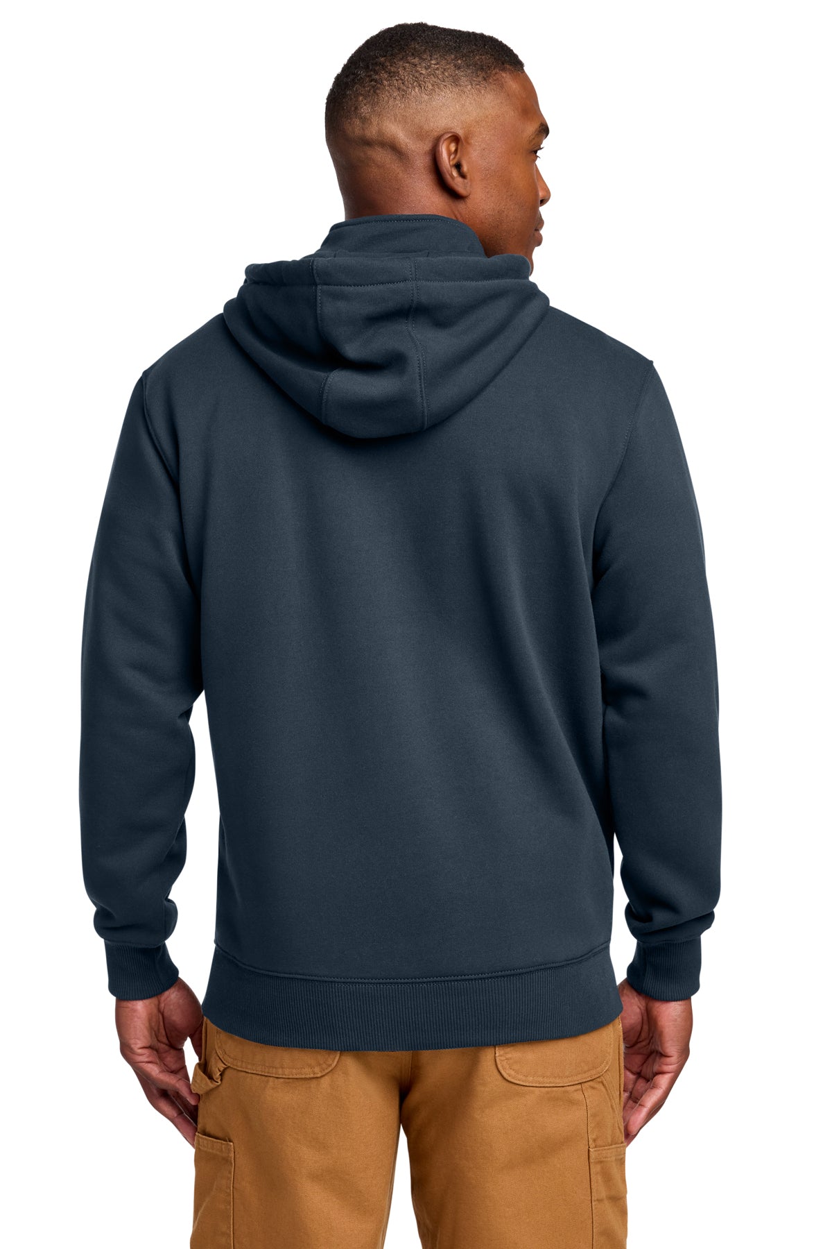 Carhartt Tall Rain Custom Paxton Hooded Mock Sweatshirts, New Navy