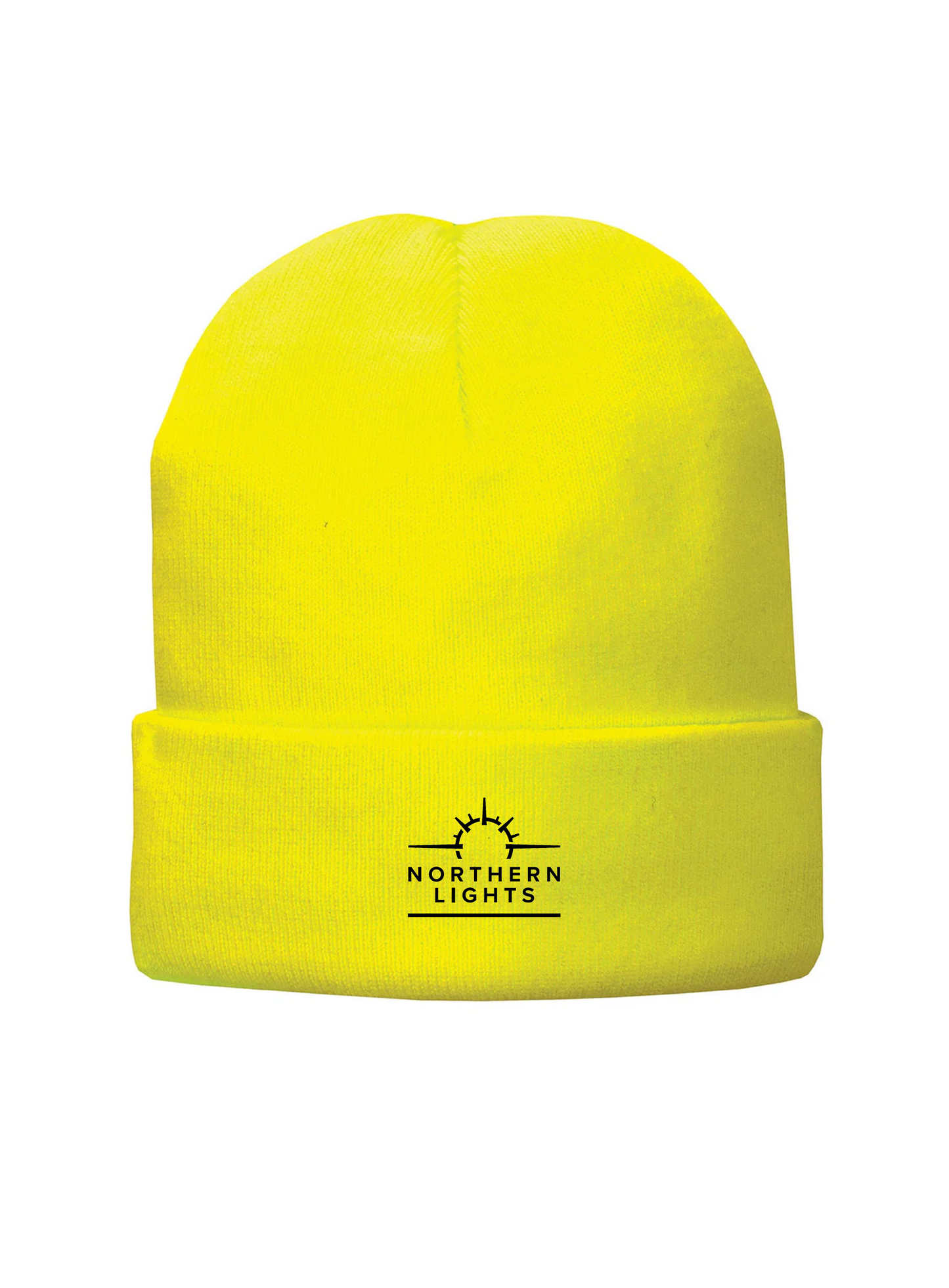 Port & Company Fleece Lined Knit Cap, Neon Yellow [Northern Lights Locating & Inspection]