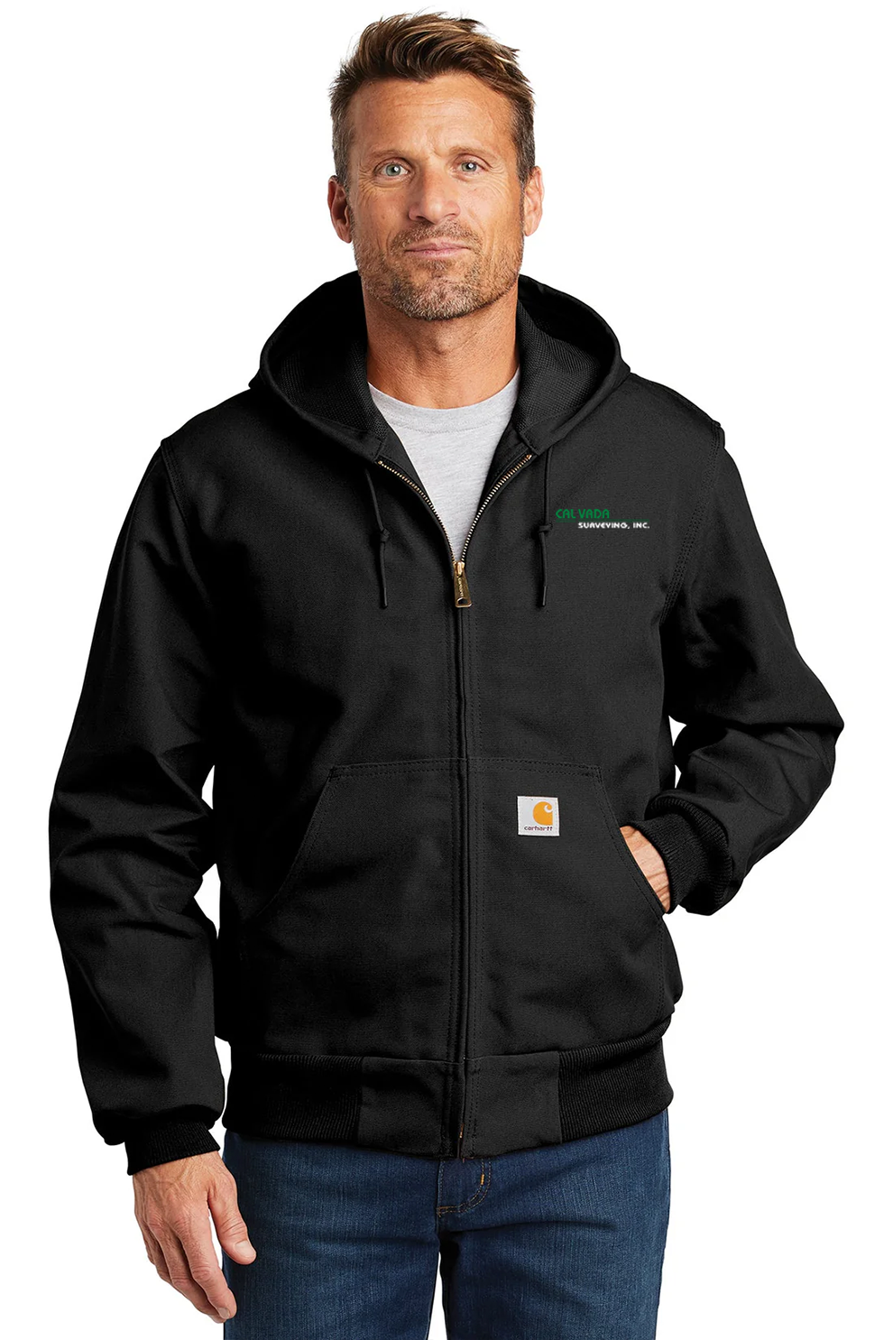 Carhartt Thermal-Lined Duck Jacket, Black [Calvada Surveying Inc]
