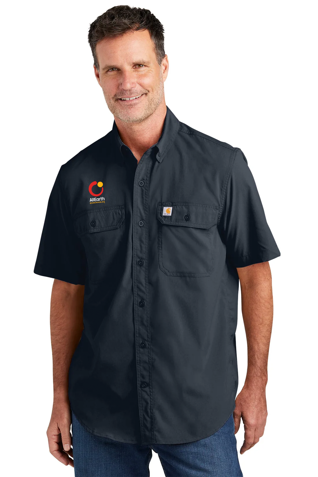 Carhartt Force Solid Shirt, Navy [AllEarth Renewables]