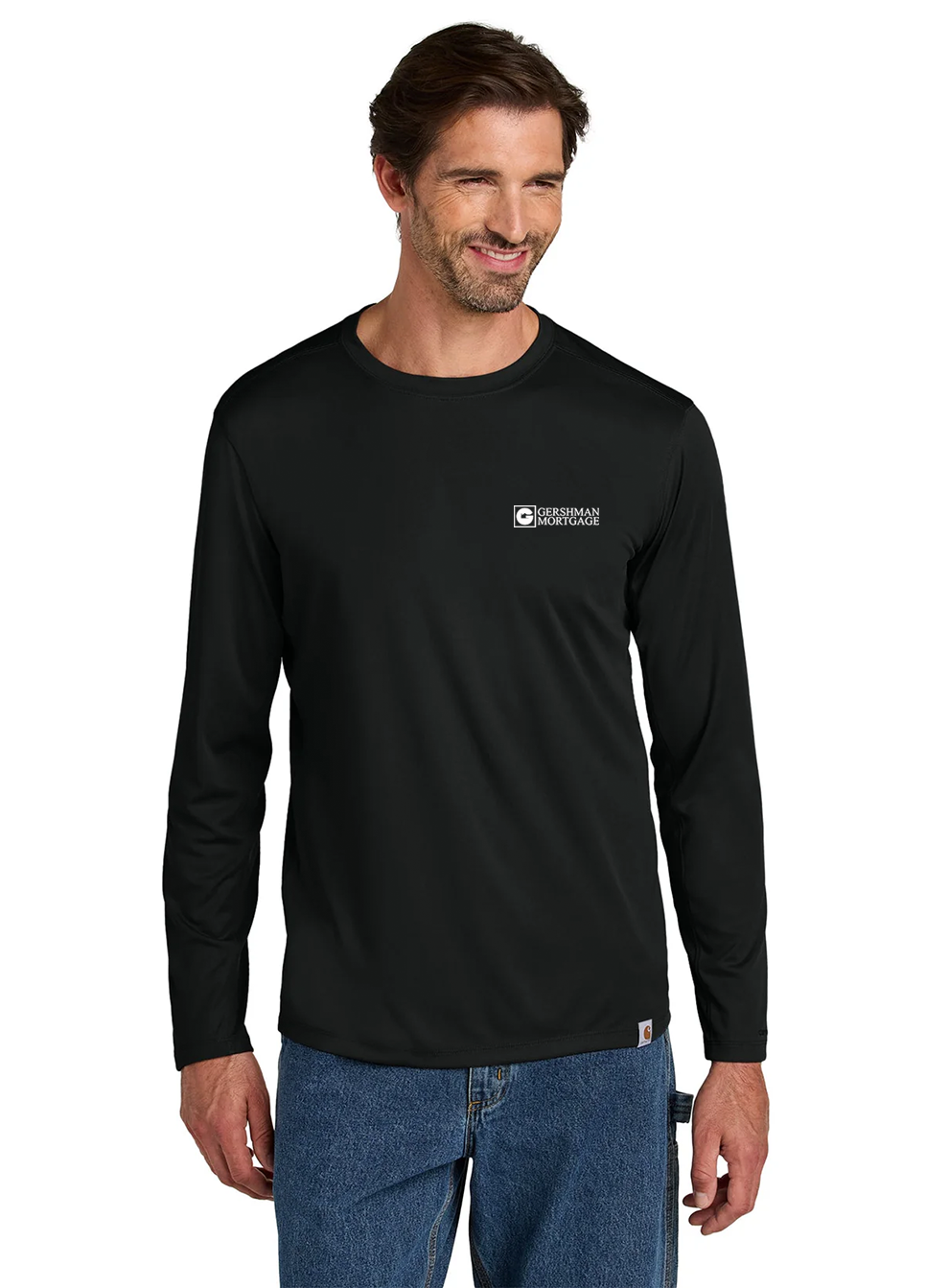 Carhartt Force Sun Defender Long Sleeve  T-Shirt, Black [Gershman Mortgage]
