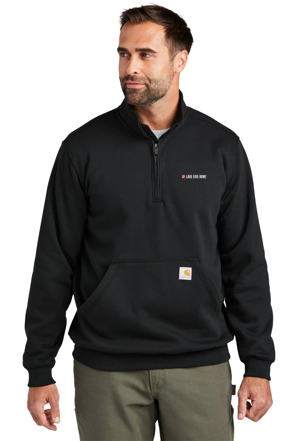 Carhartt Mock Neck Sweatshirt, Black [Lake Erie Arms]