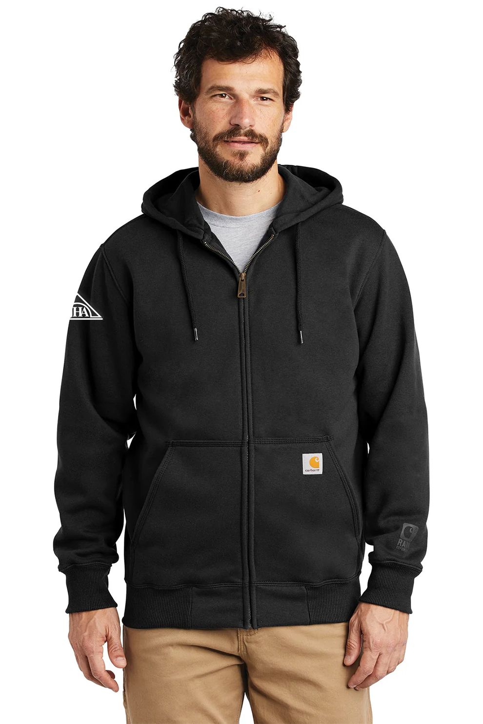 Carhartt Rain Defender Paxton Zip Hoodie, Black [Johnstown Housing Authority]