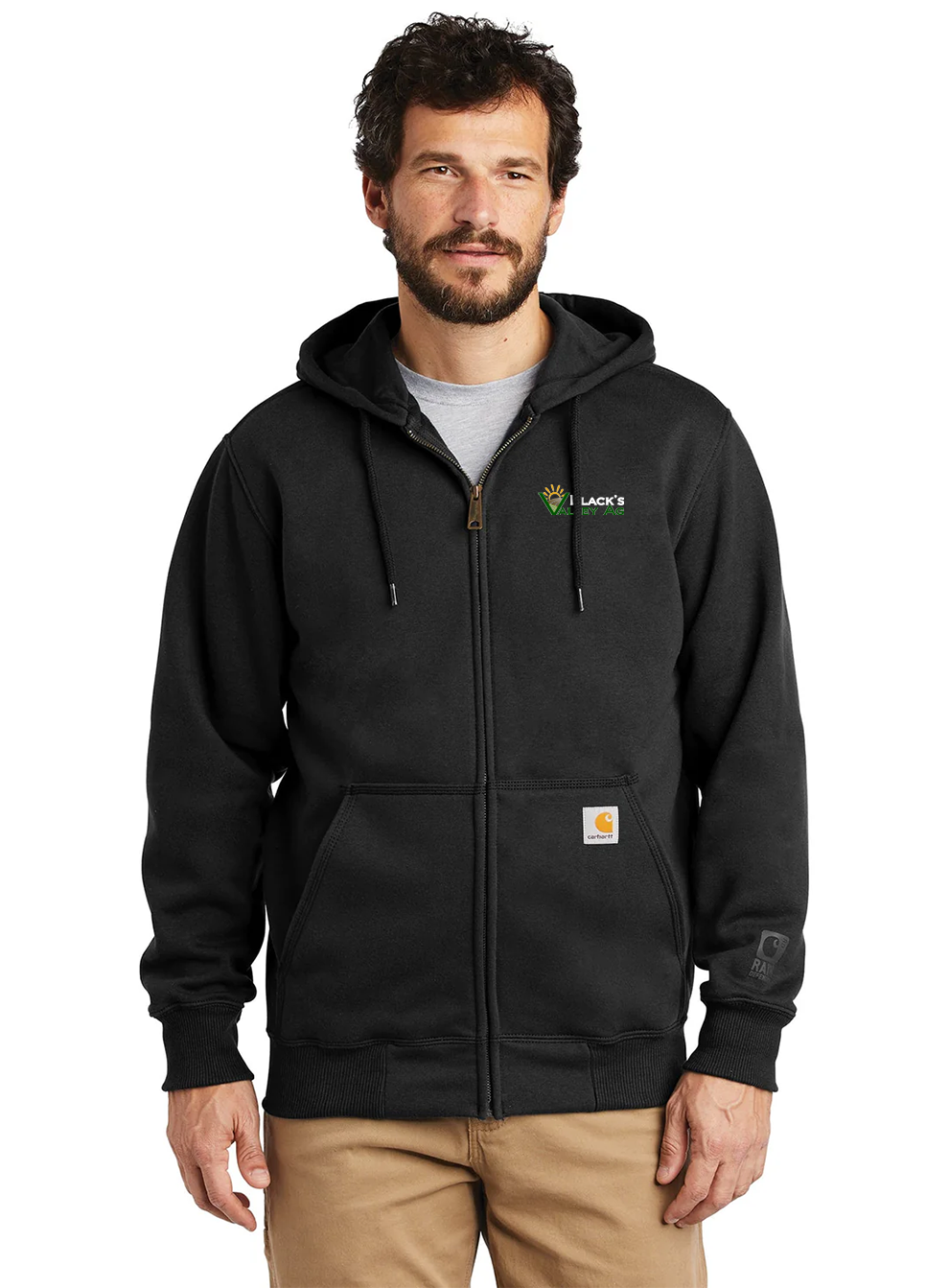 Carhartt Rain Defender Paxton Zip Hoodie, Black [Black's Valley AG]