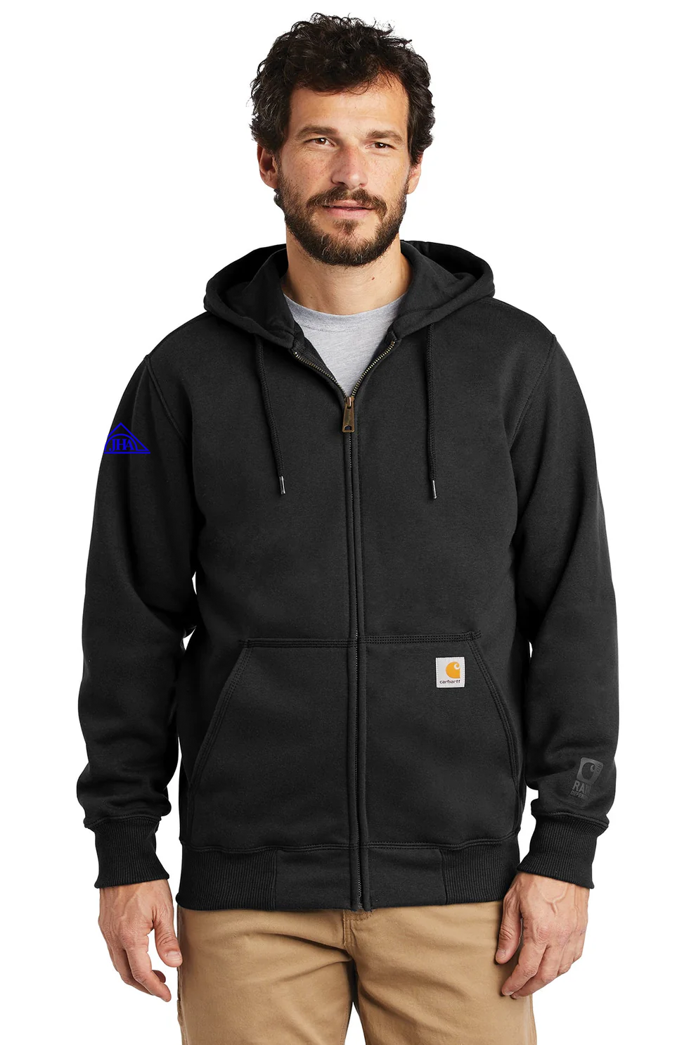 Carhartt Rain Defender Paxton Zip Hoodie, Black [Johnstown Housing Authority]