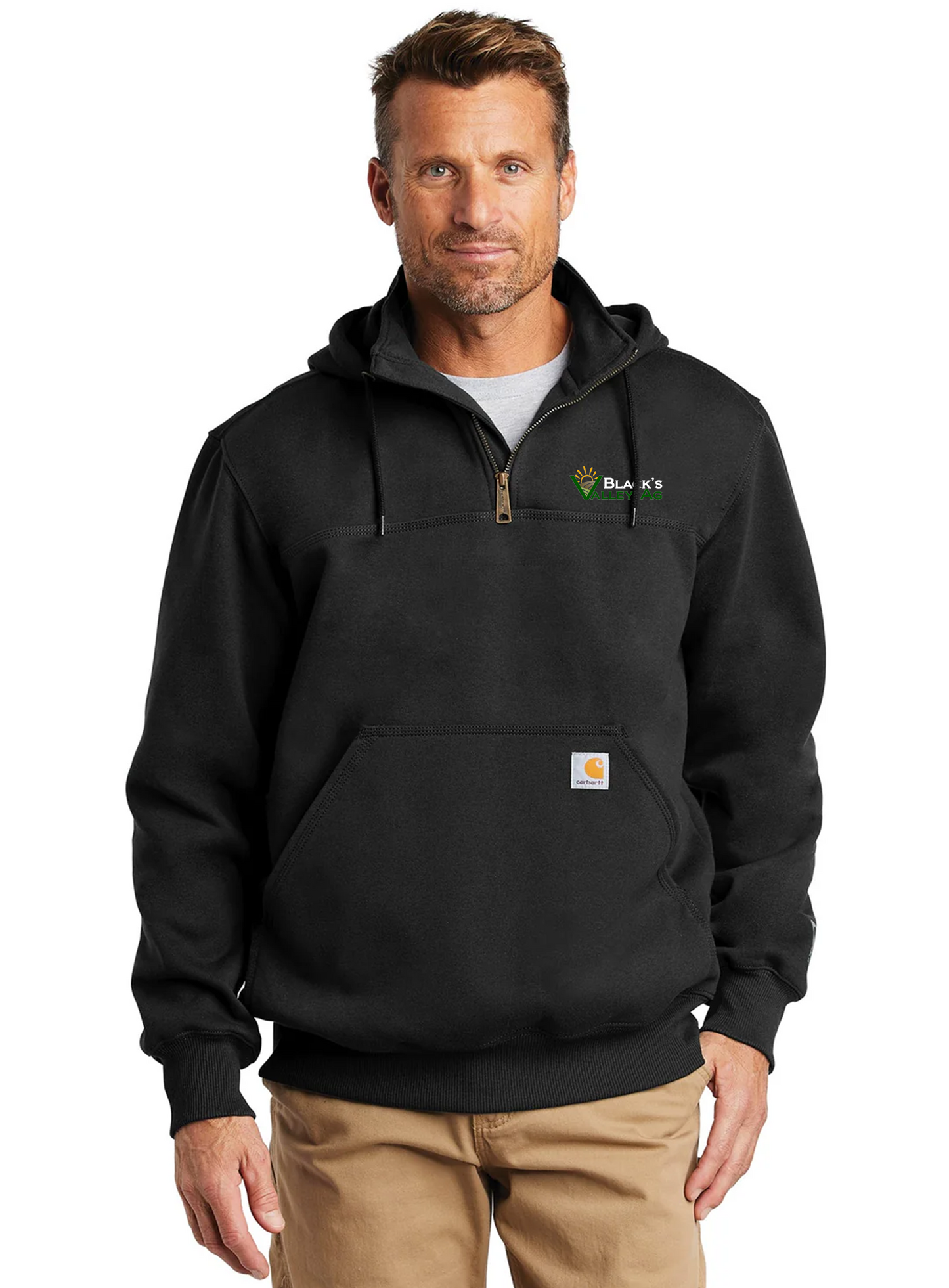 Carhartt Rain Defender Paxton Zip Sweatshirt, Black [Black's Valley AG]