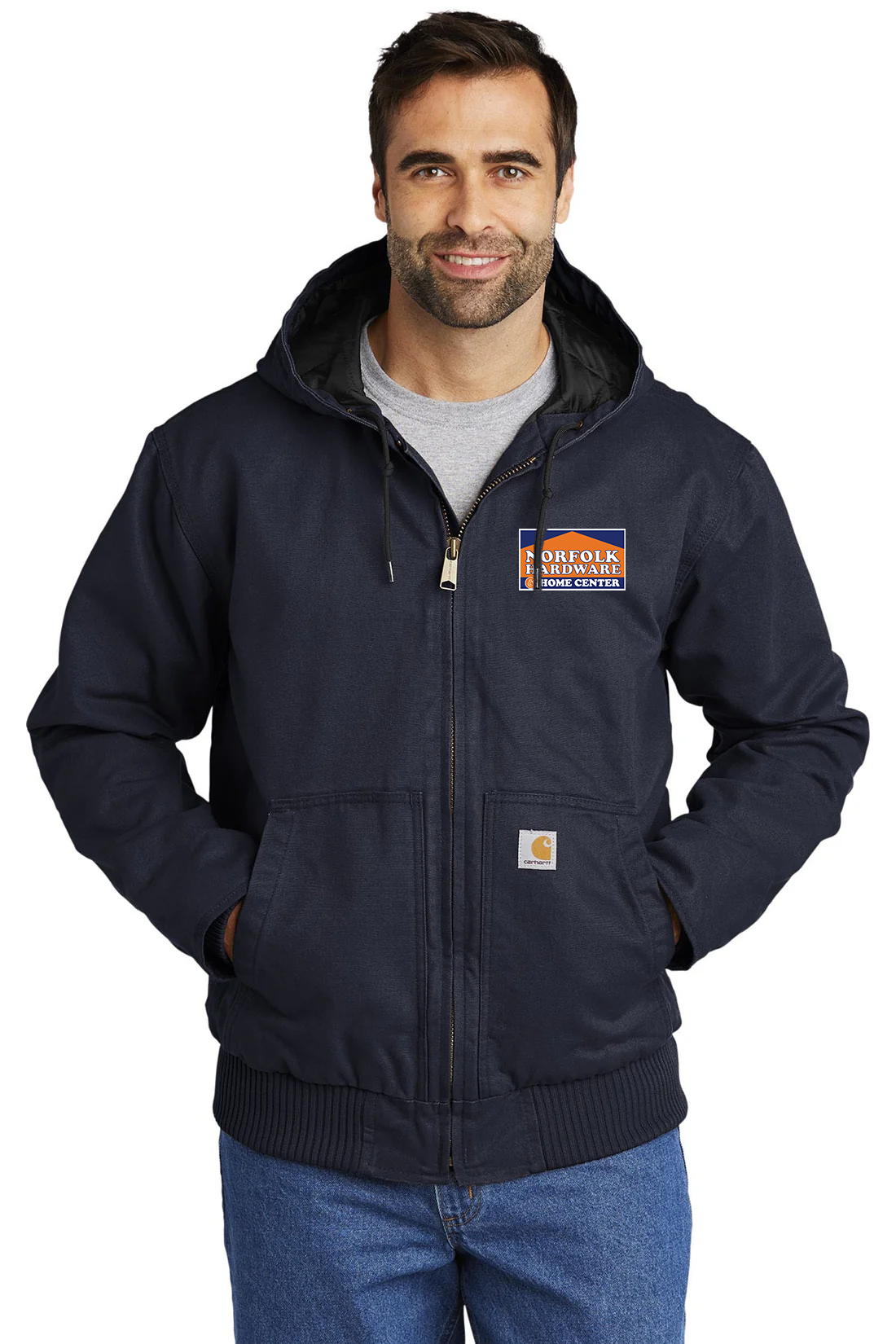 Carhartt Washed Duck Jacket, Navy [The Norfolk Companies]