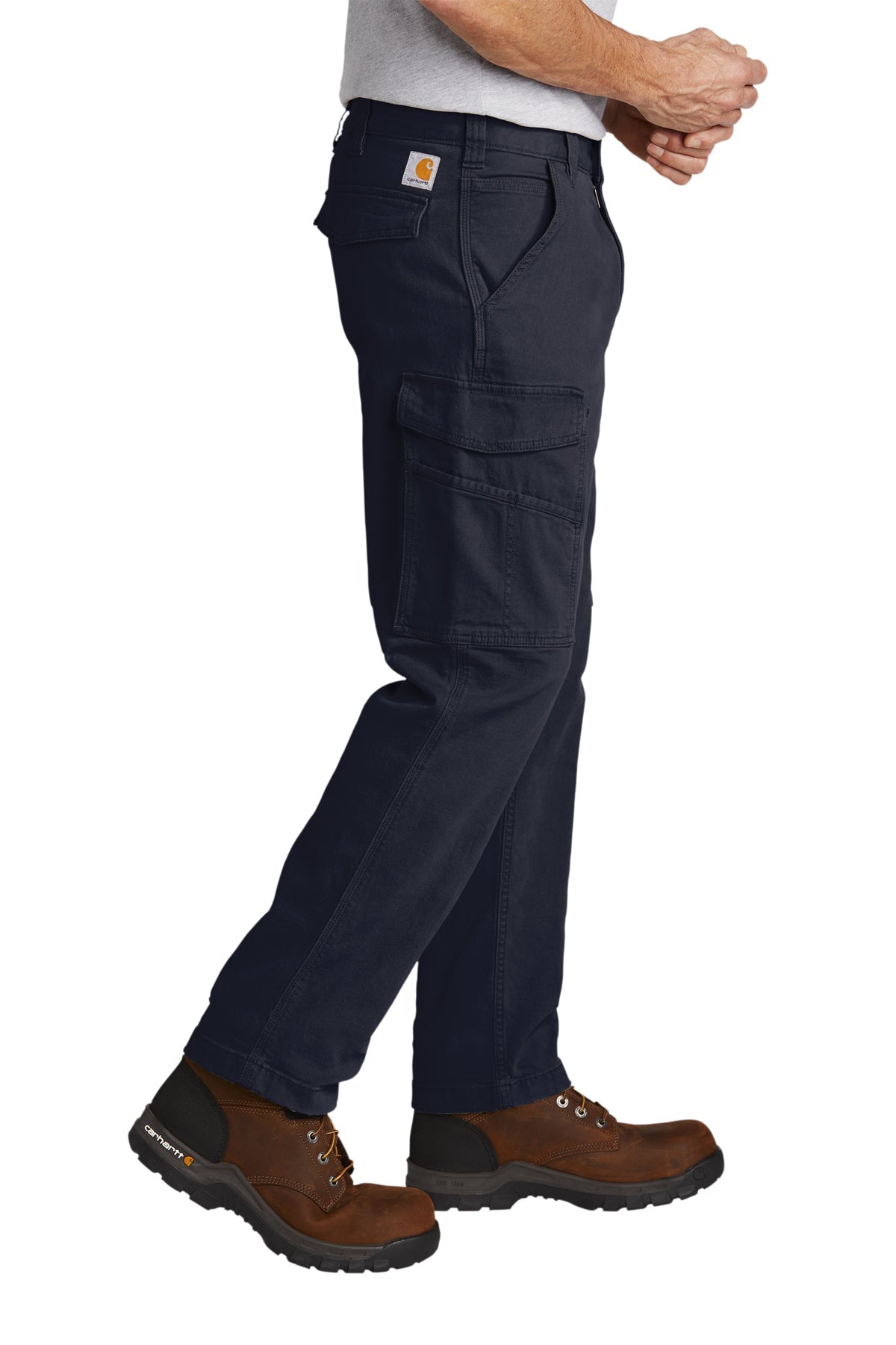 Carhartt Rugged Flex Rigby Cargo Custom Pants, Navy [Solar Pile Driver]