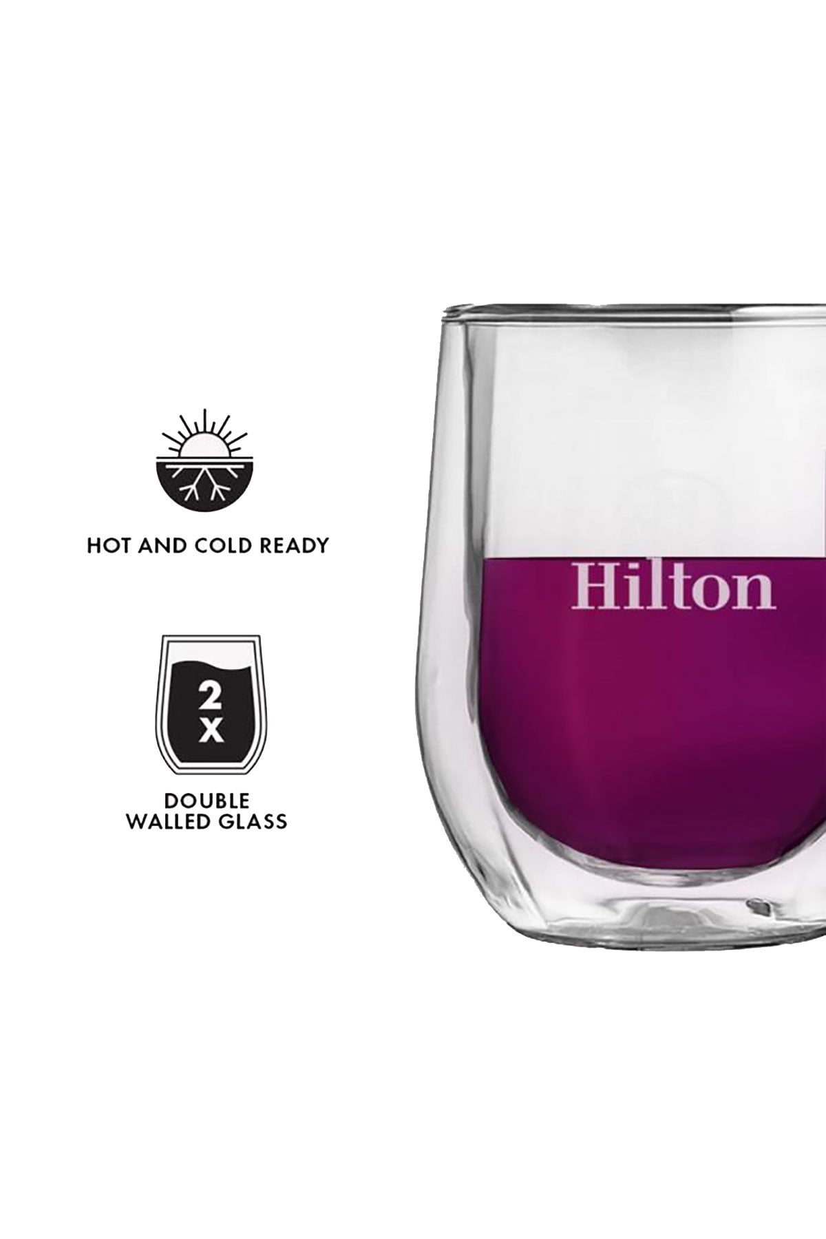 Corkcicle Stemless Glass Set (2), Clear