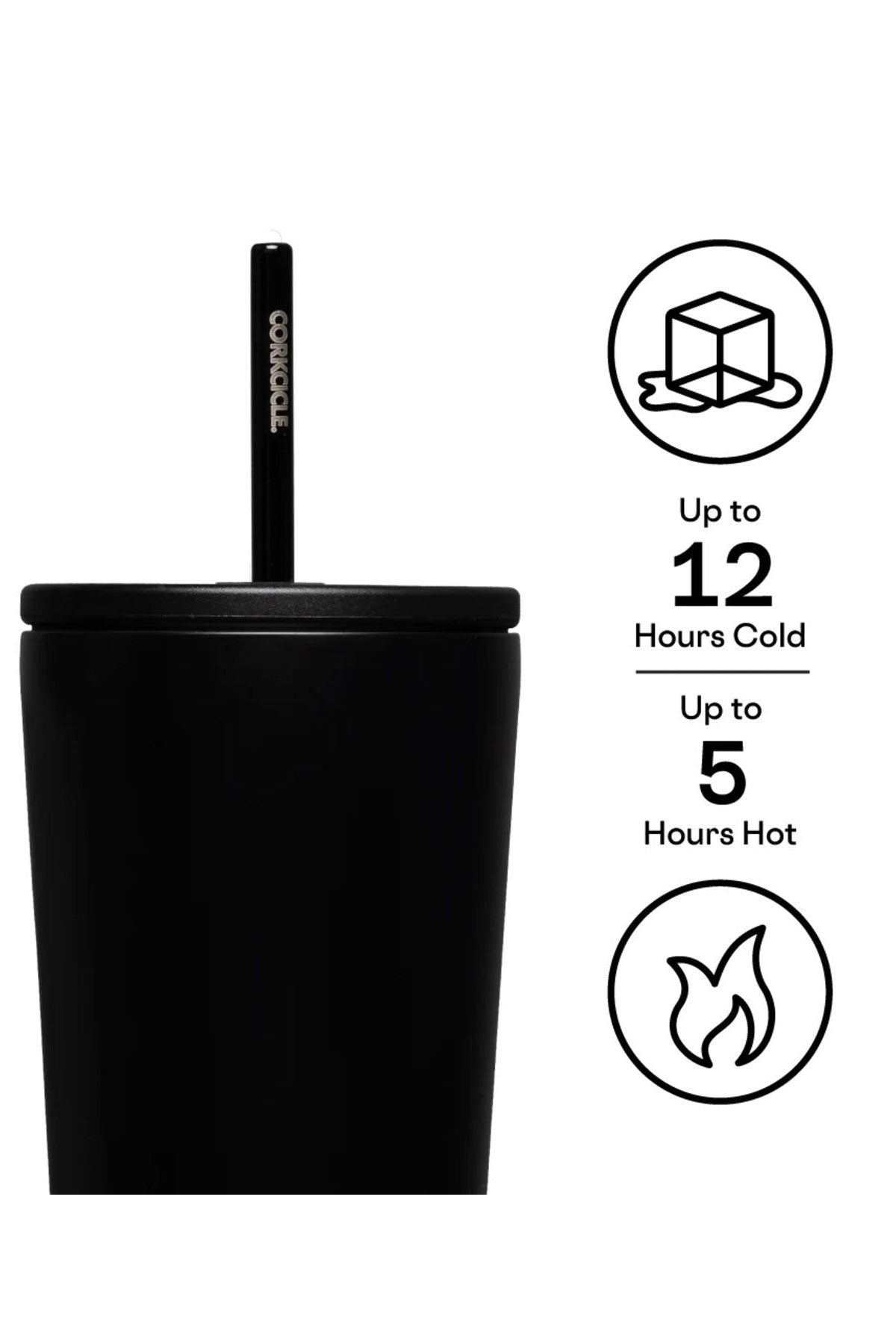 Corkcicle Customized Cold Cups 24 Oz, Matte Black