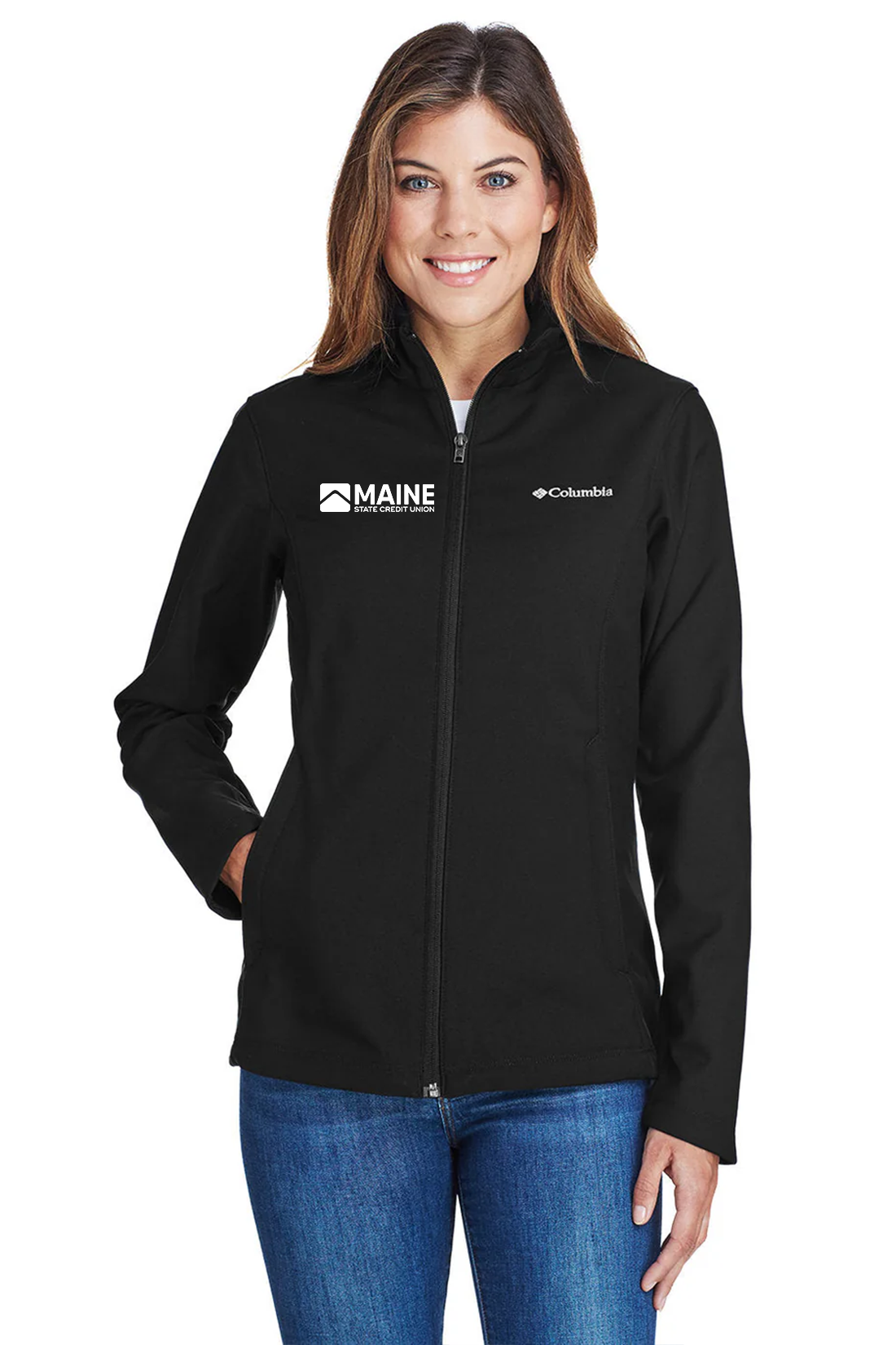 Columbia Ladies Kruser Ridge Soft Shell, Black [Maine State Credit Union]