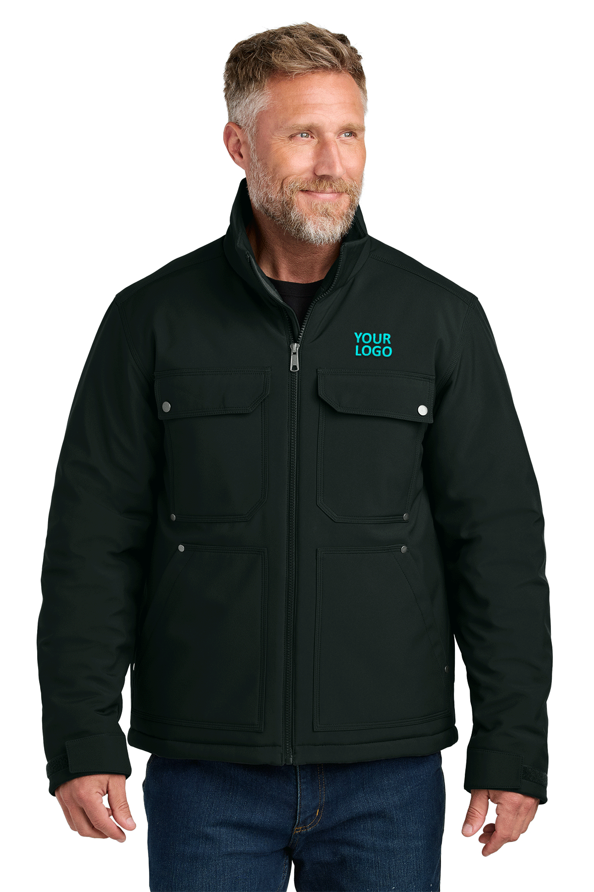 CornerStone Black CSJ75 jackets with company logo