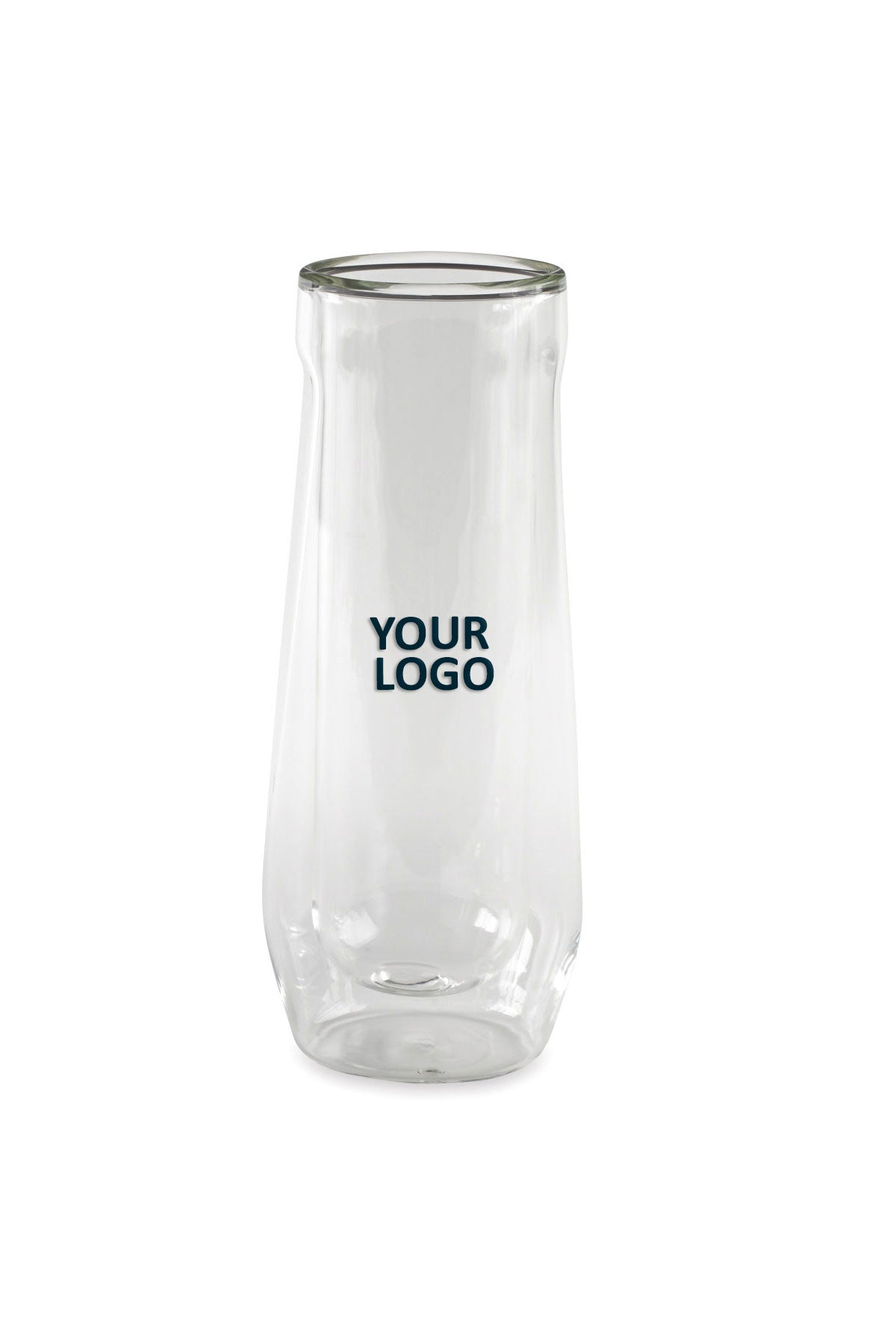Corkcicle Flute Custom Glass Set (2), Clear
