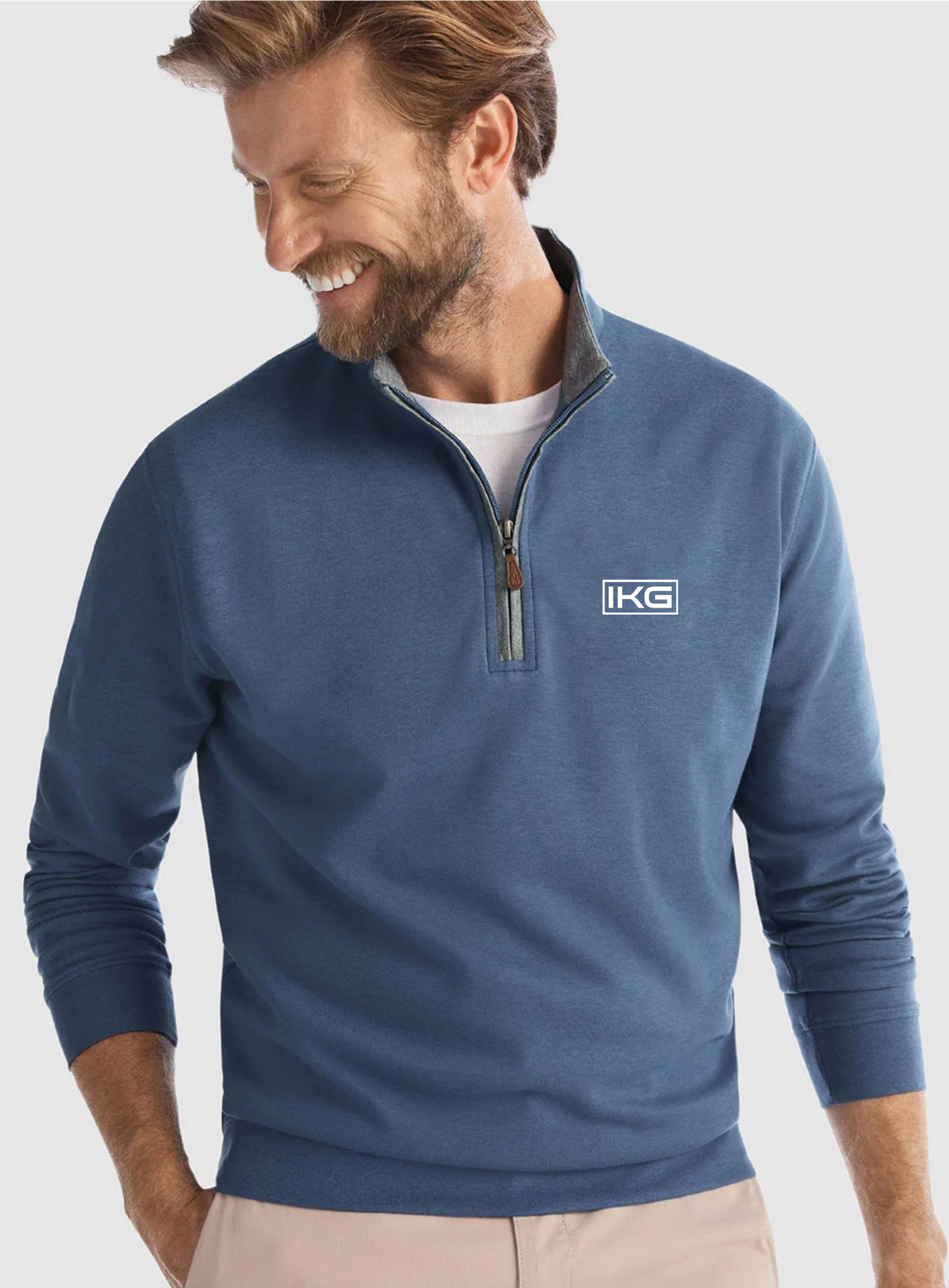 Johnnie O Mens Sully 1/4 Zip Pullover, Helios Blue [IKG]