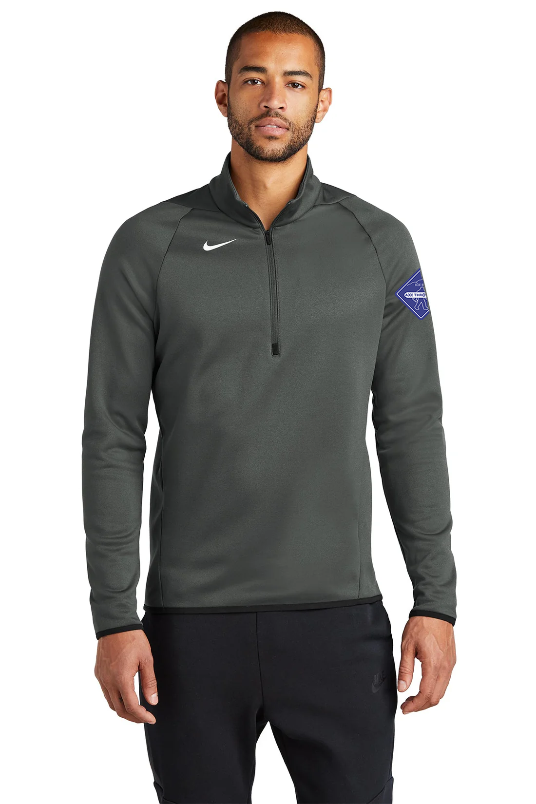 Nike Therma-FIT Quarter Zip, Team Anthracite [Blue Ridge Axe]